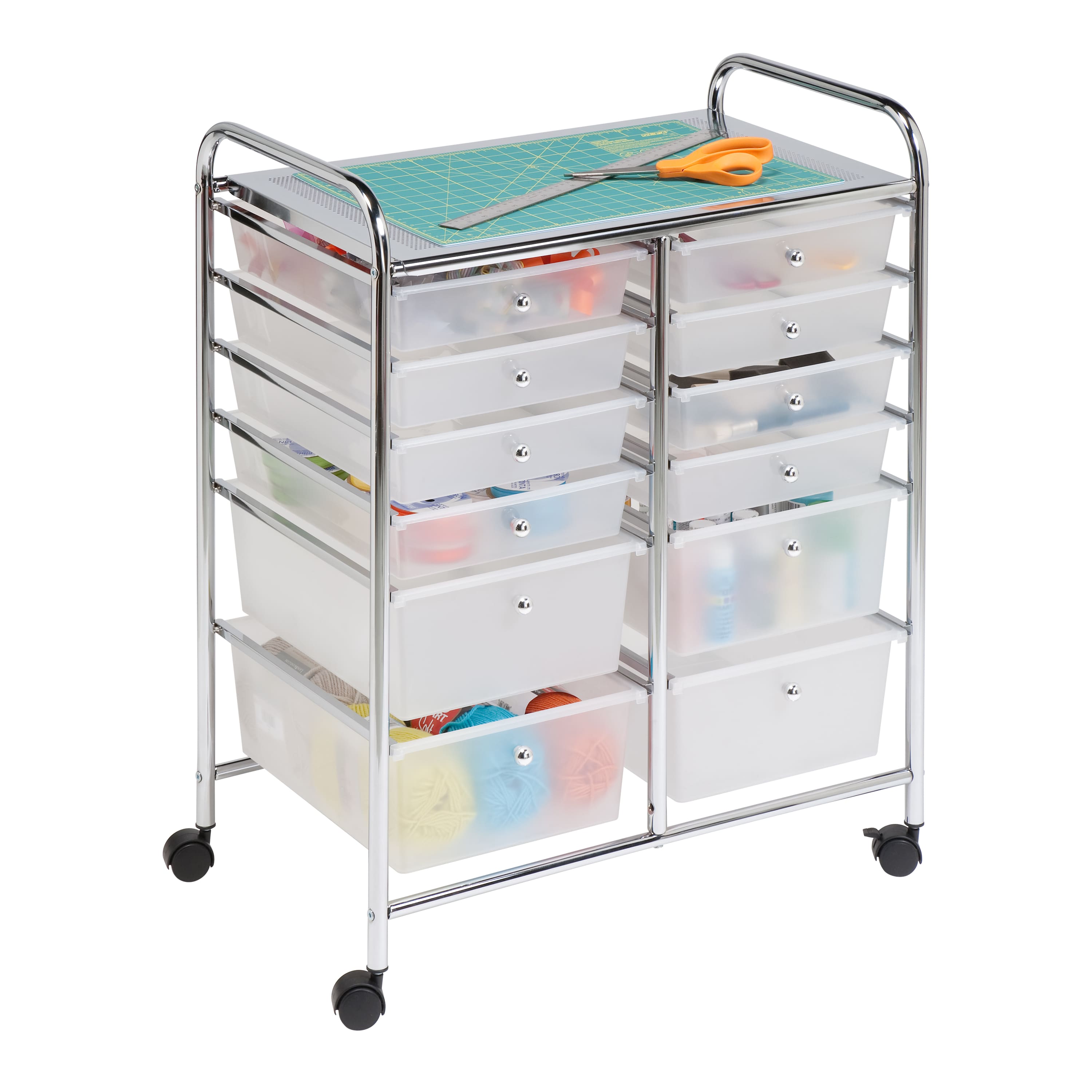 Honey Can Do Rolling Storage Cart with 12 Drawers