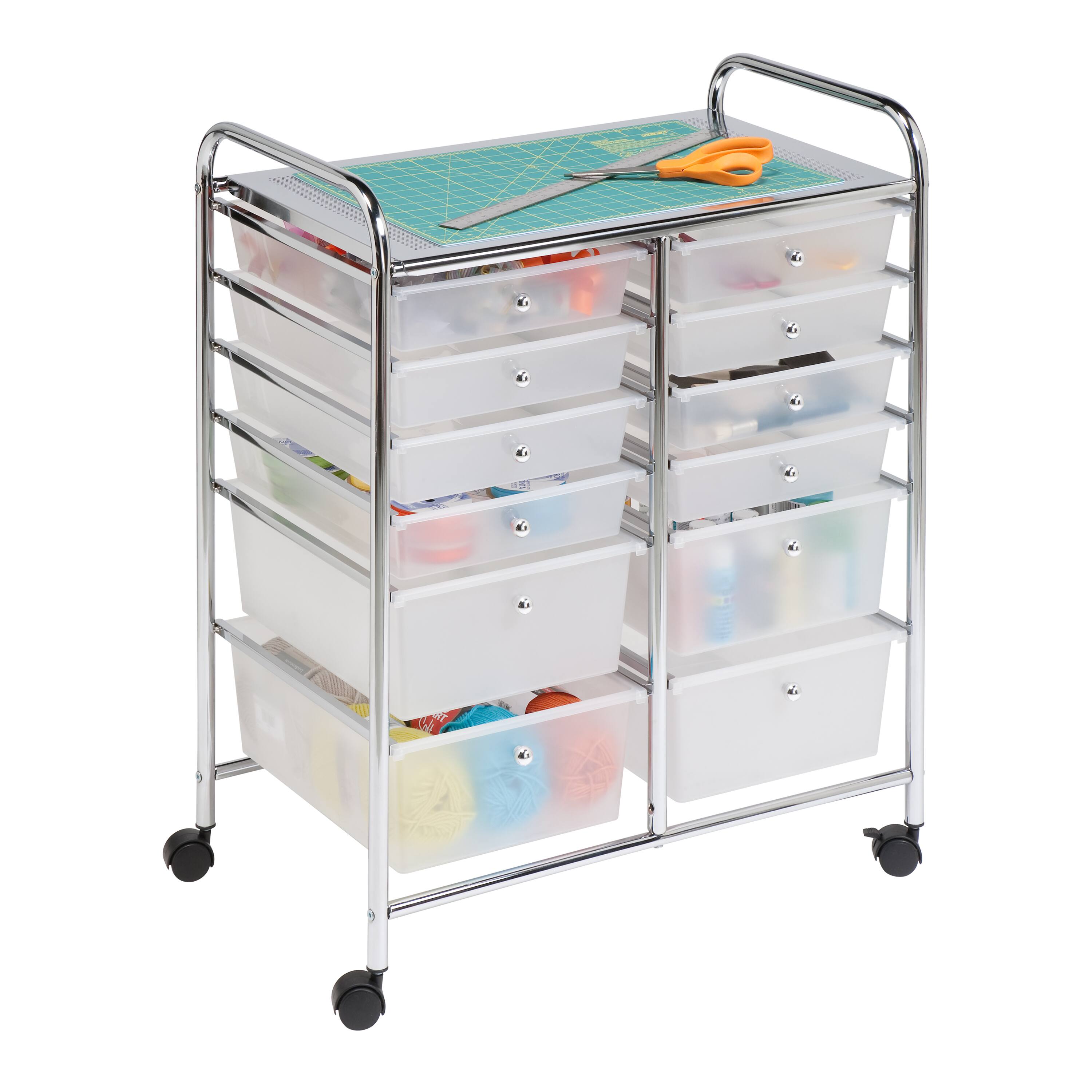 Honey Can Do Rolling Storage Cart with 12 Drawers