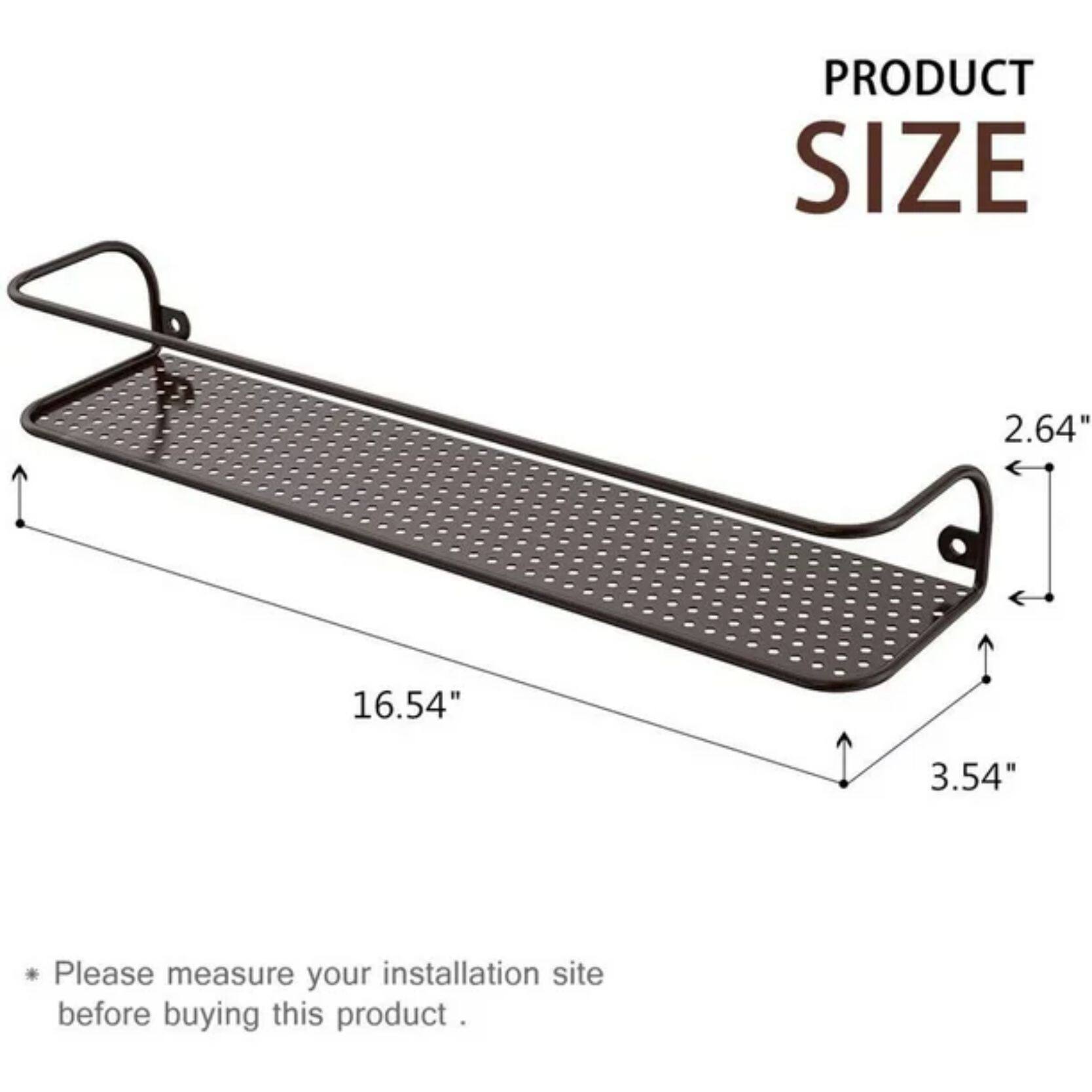 NEX™ Large Brown Wall-Mounted Spice Racks with Guard Rail, 4ct.