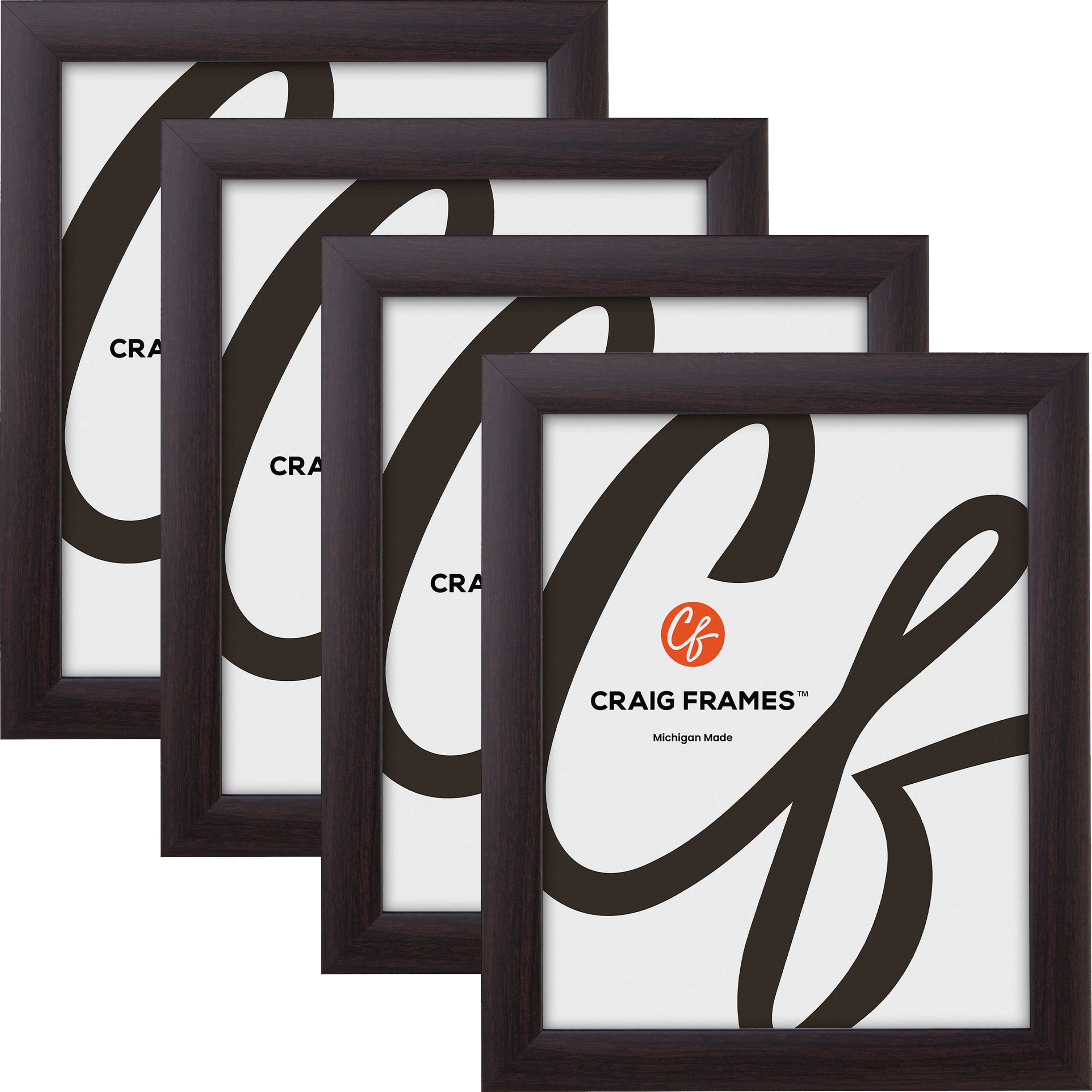 Craig Frames 4 Pack Contemporary Brazilian Walnut Picture Frame