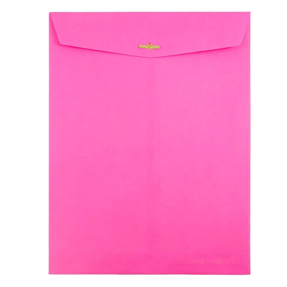 JAM Paper 10" x 13" Ultra Fuchsia Hot Pink Clasp Closure Catalog Envelopes, 100ct.