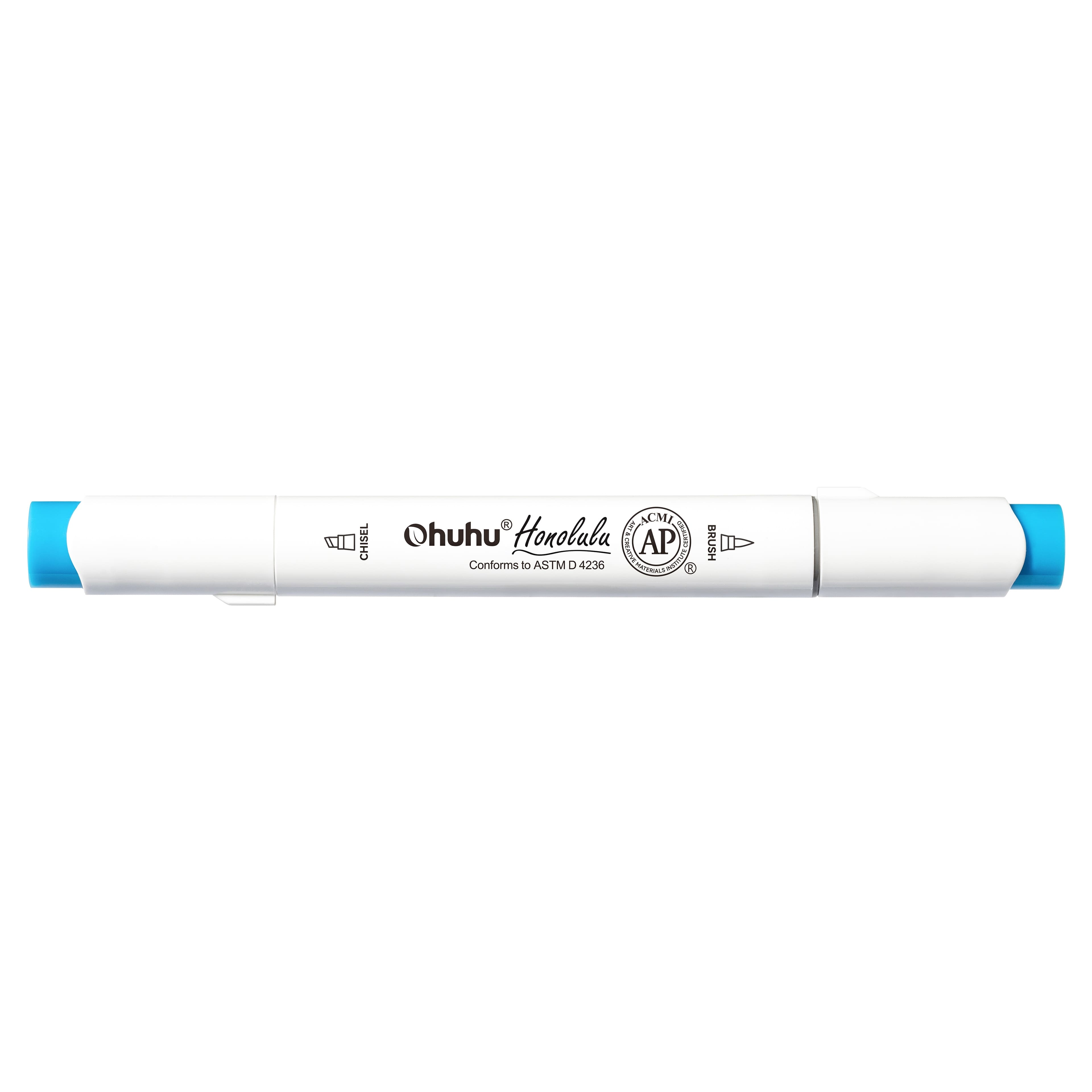 Ohuhu&#xAE; Honolulu Brush &#x26; Chisel Dual Tip Marker