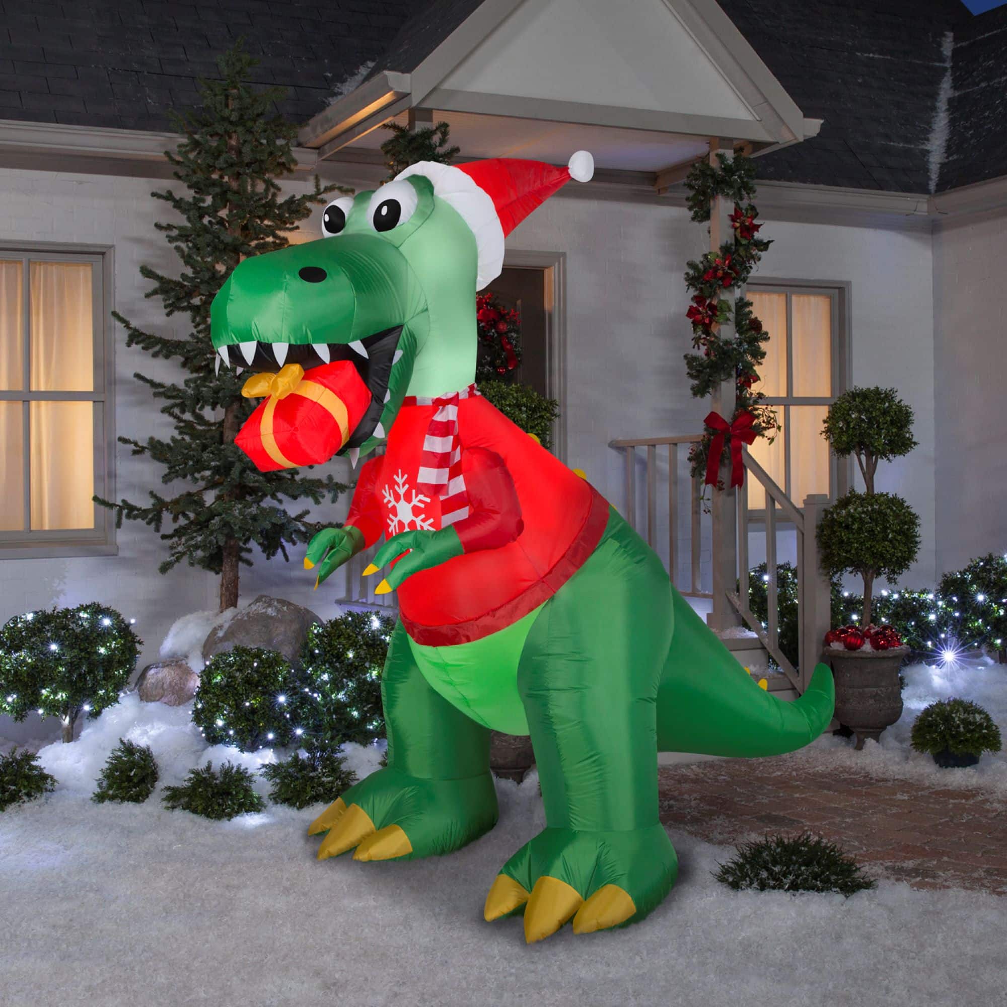 7.5ft. Airblown&#xAE; Inflatable Dinosaur with Gift Box