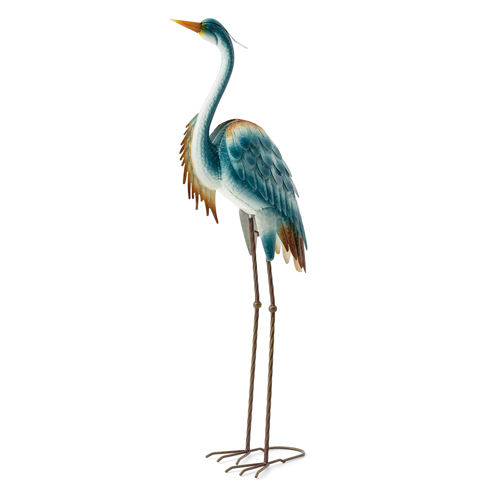 Glitzhome® 40" Metal Standing Crane Garden Statue with Stakes