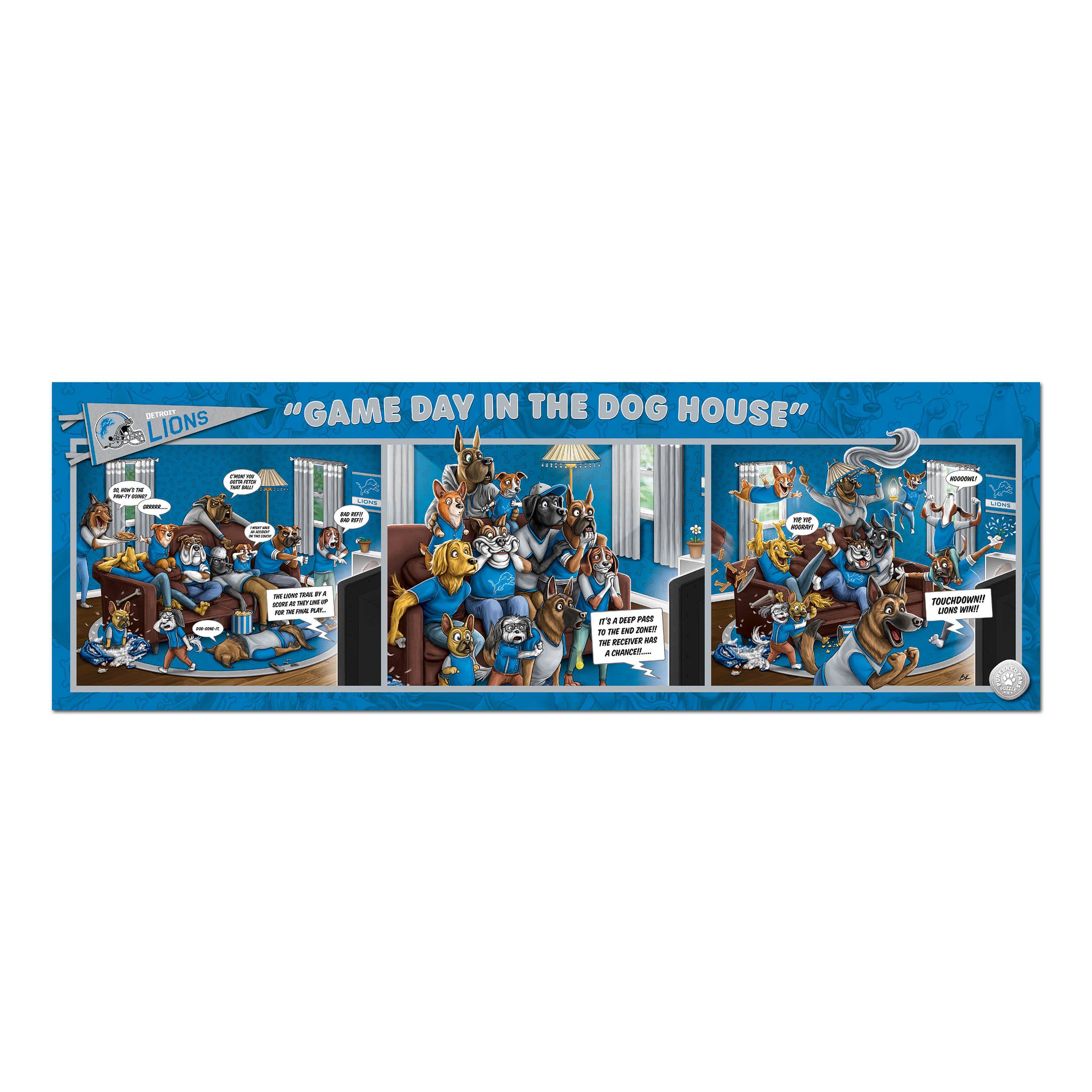 NFL Game Day in the Dog House 1,000 Piece Puzzle