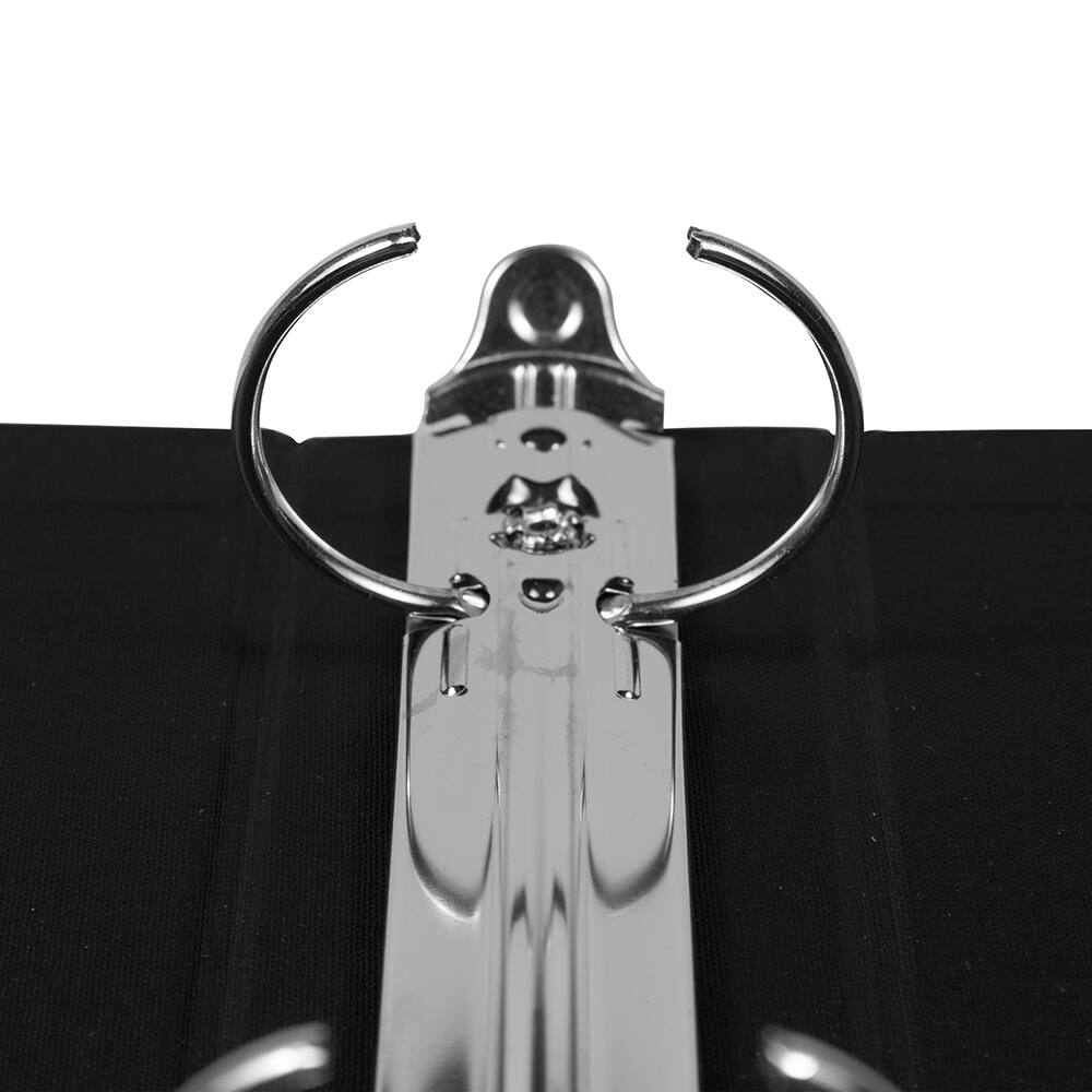 JAM Paper 1.5" Black Premium Linen Textured 3 Ring Binder