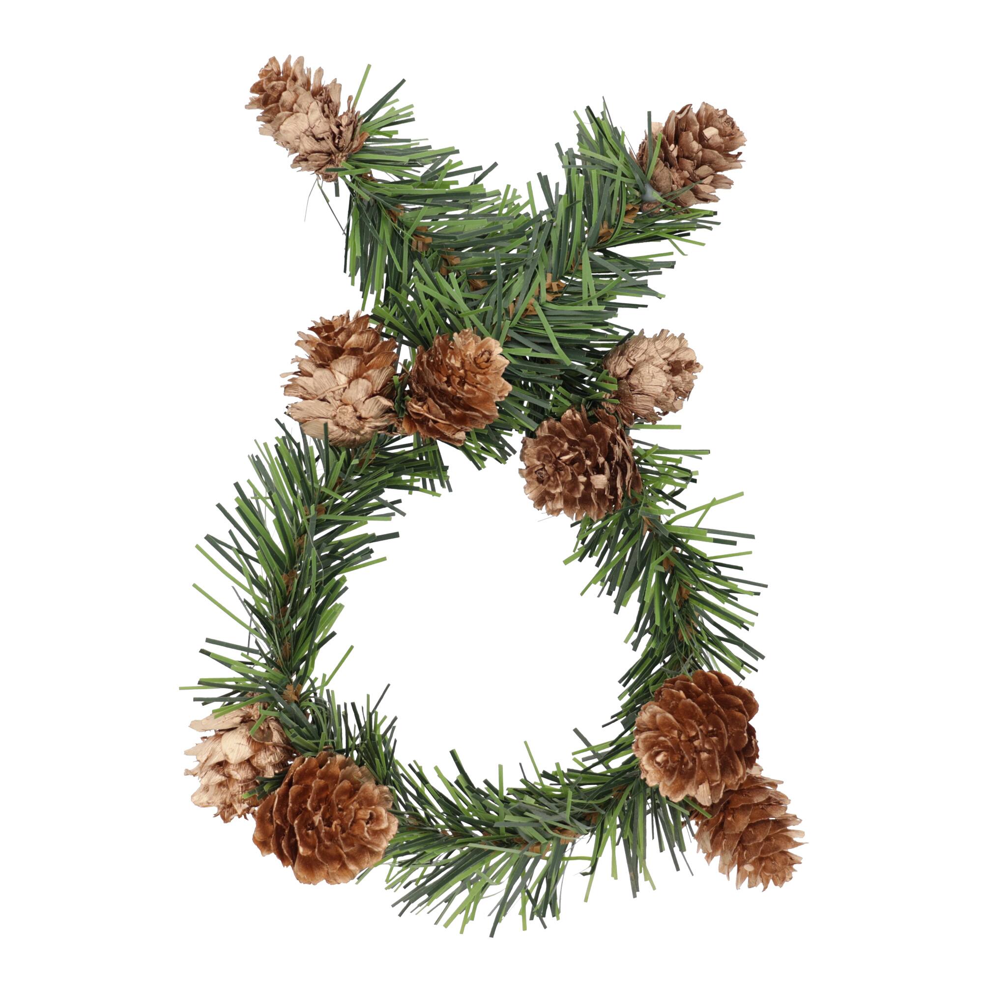 Haute Decor 20" GarlandTies with Gold Pinecones, 20ct.