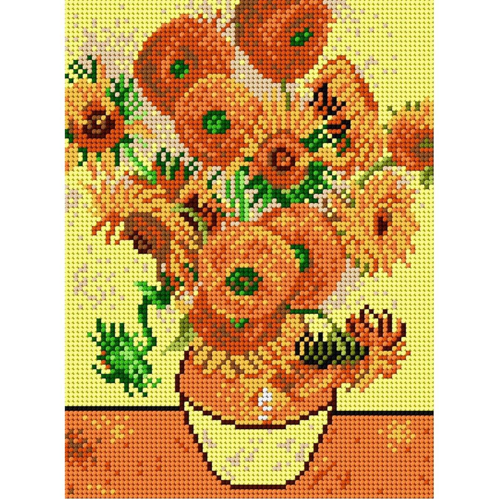 Orchidea Sunflowers Needlepoint Canvas