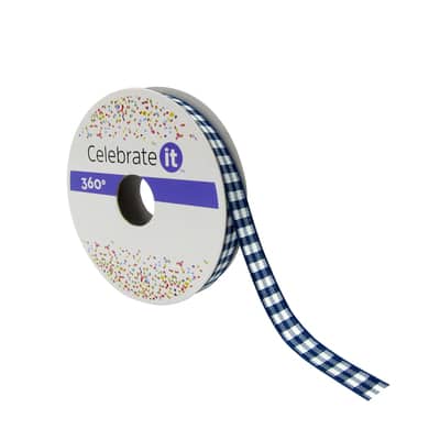 3/8" Gingham Ribbon by Celebrate It® 360™ image
