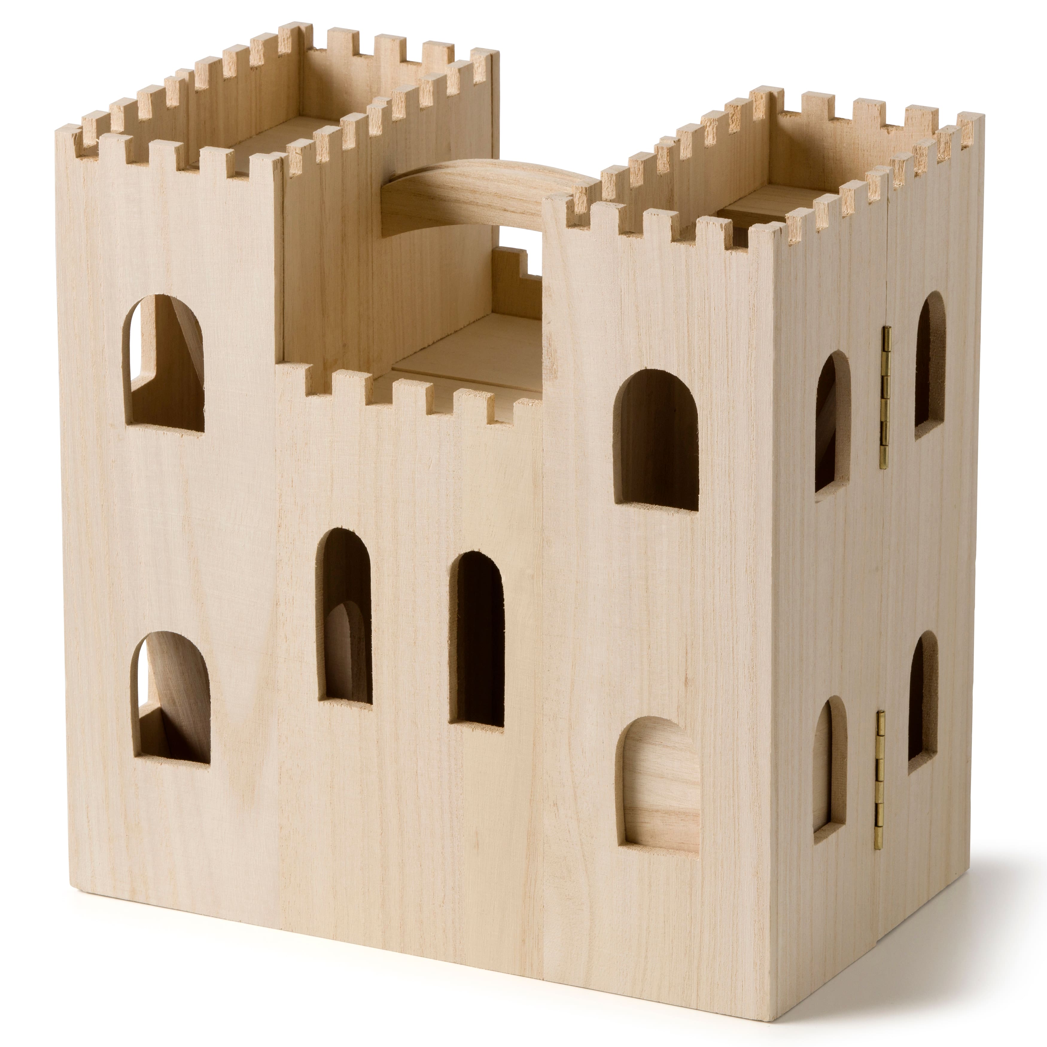 6 Pack: 12.5&#x22; Wood Castle Dollhouse by Make Market&#xAE;