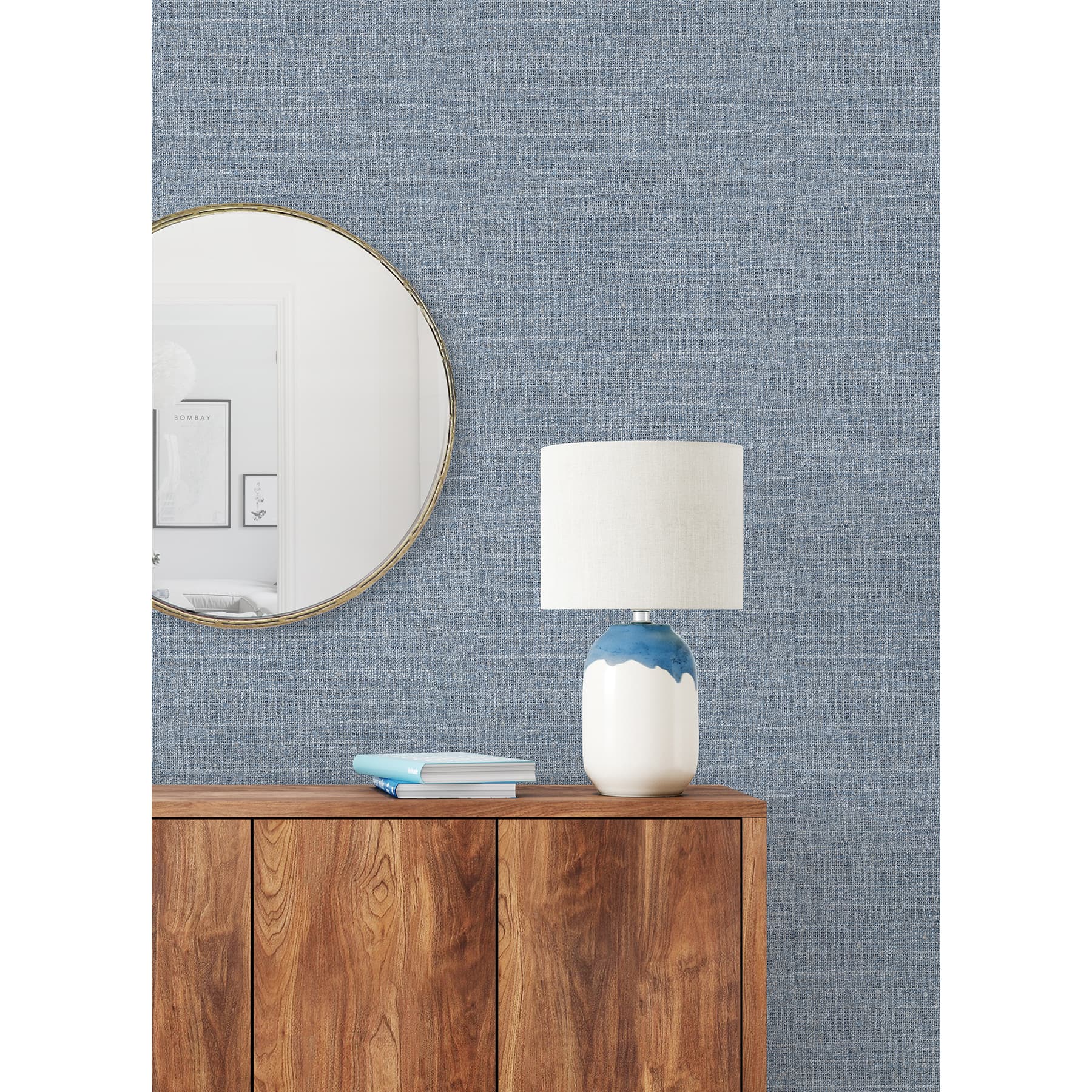 RoomMates Blue Tweed Peel & Stick Wallpaper