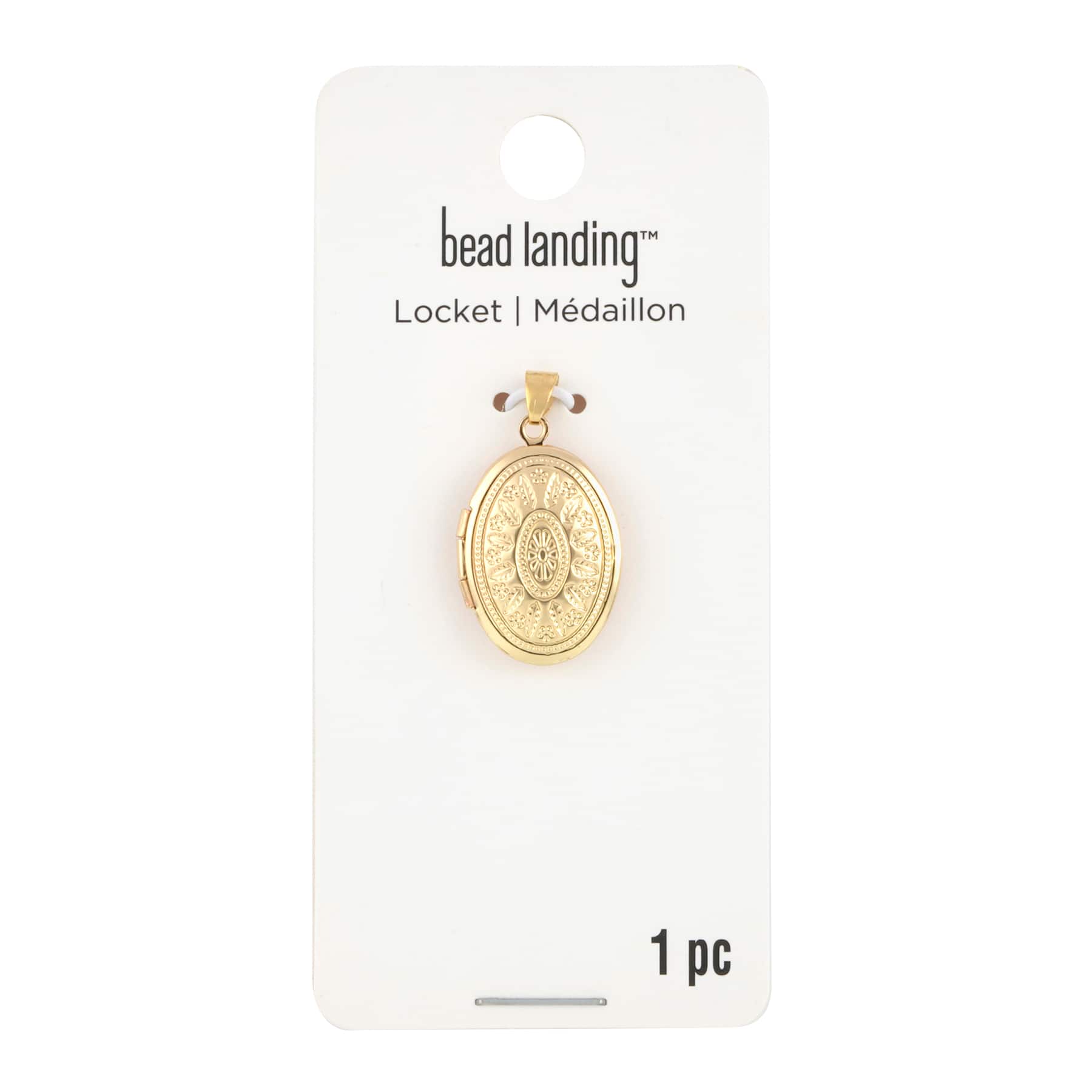 12 Pack: Etched Gold Oval Locket by Bead Landing&#x2122;