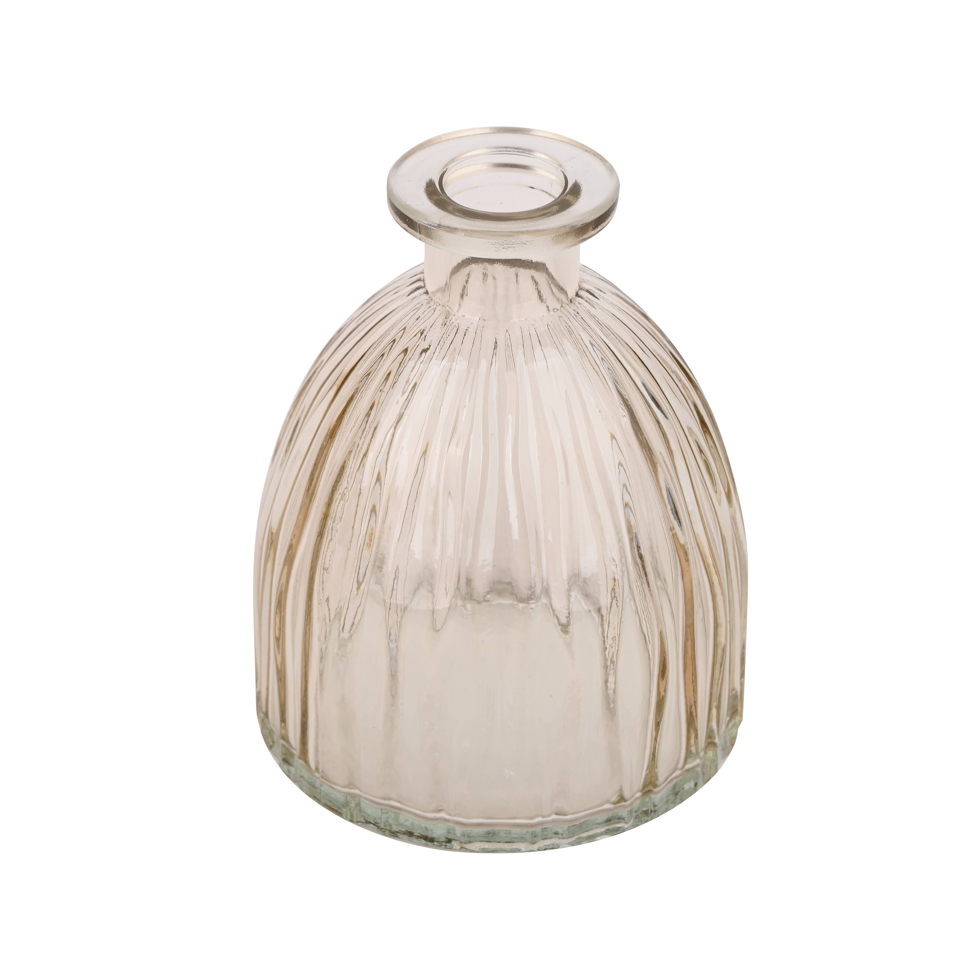 4&#x22; Ribbed Glass Vase Decorative Container by Ashland&#xAE;