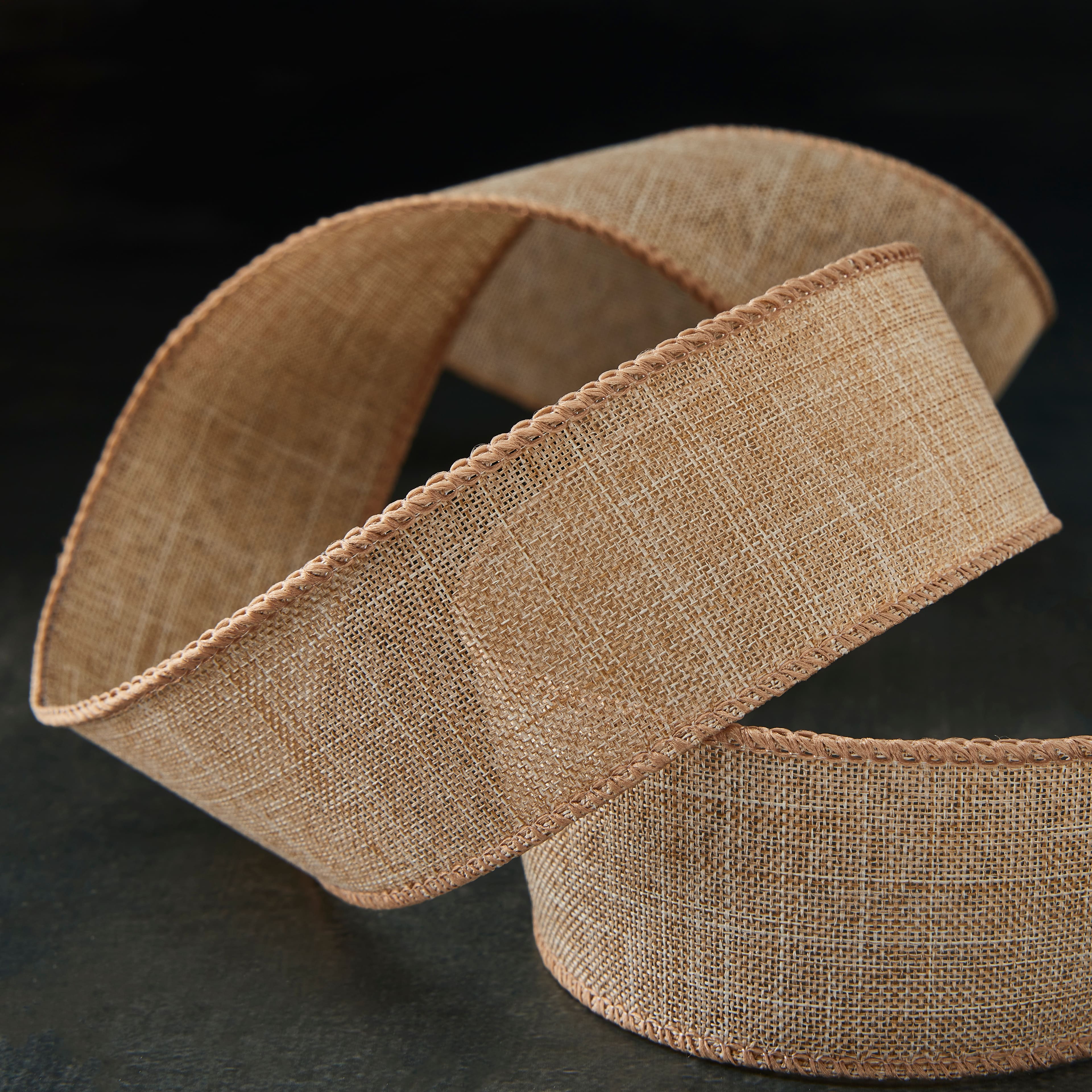 1.5&#x22; x 3yd. Linen Wired Ribbon by Celebrate It&#x2122;