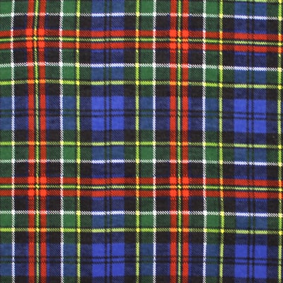Camelot Fabrics Blue Scottie Plaid Flannel Fabric