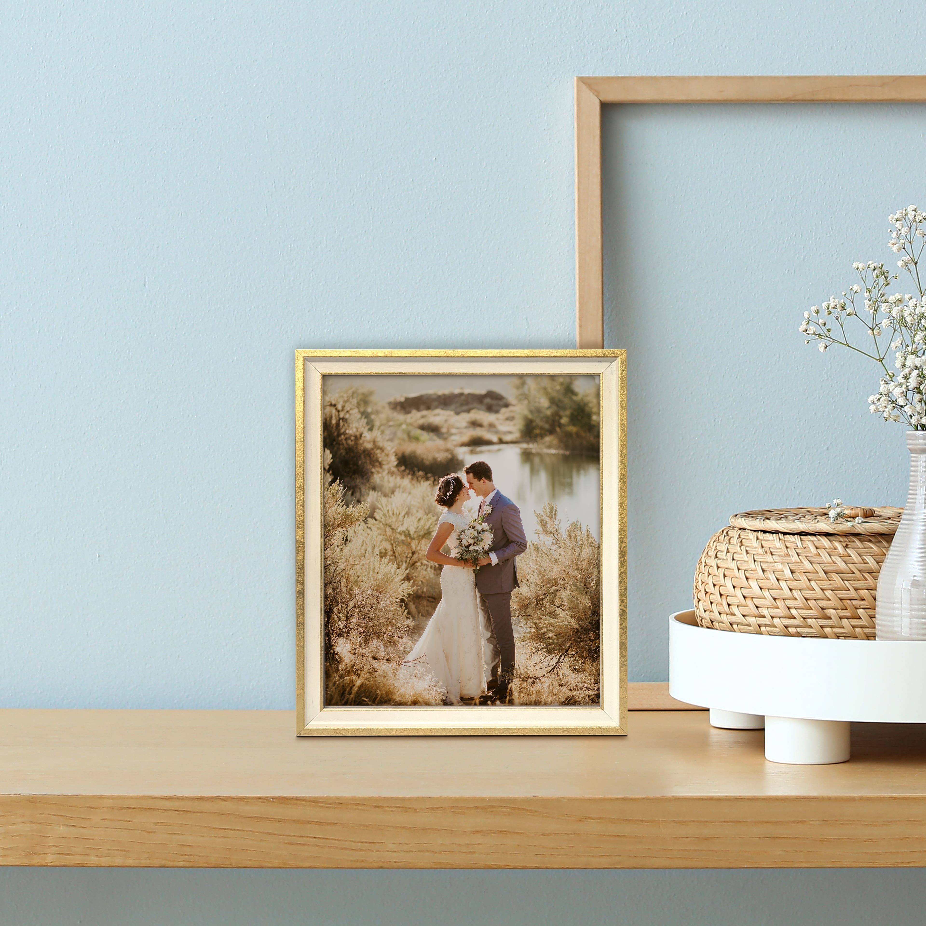 Expressions&#x2122; Cream &#x26; Gold Leaf Frame by Studio D&#xE9;cor&#xAE;