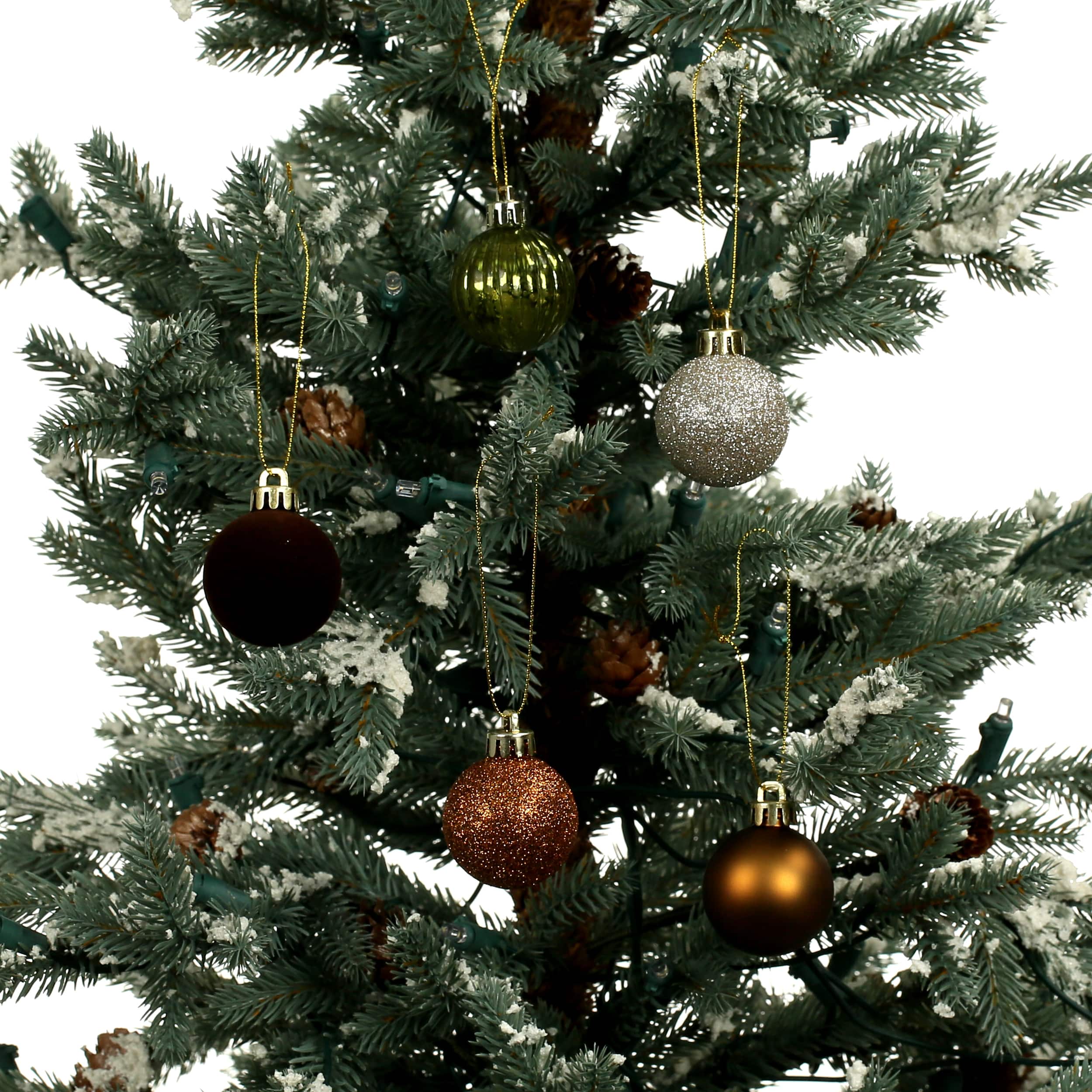7 Pack 1.5&#x22; Gingerbread Forest Shatterproof Ball Ornaments by Ashland&#xAE;