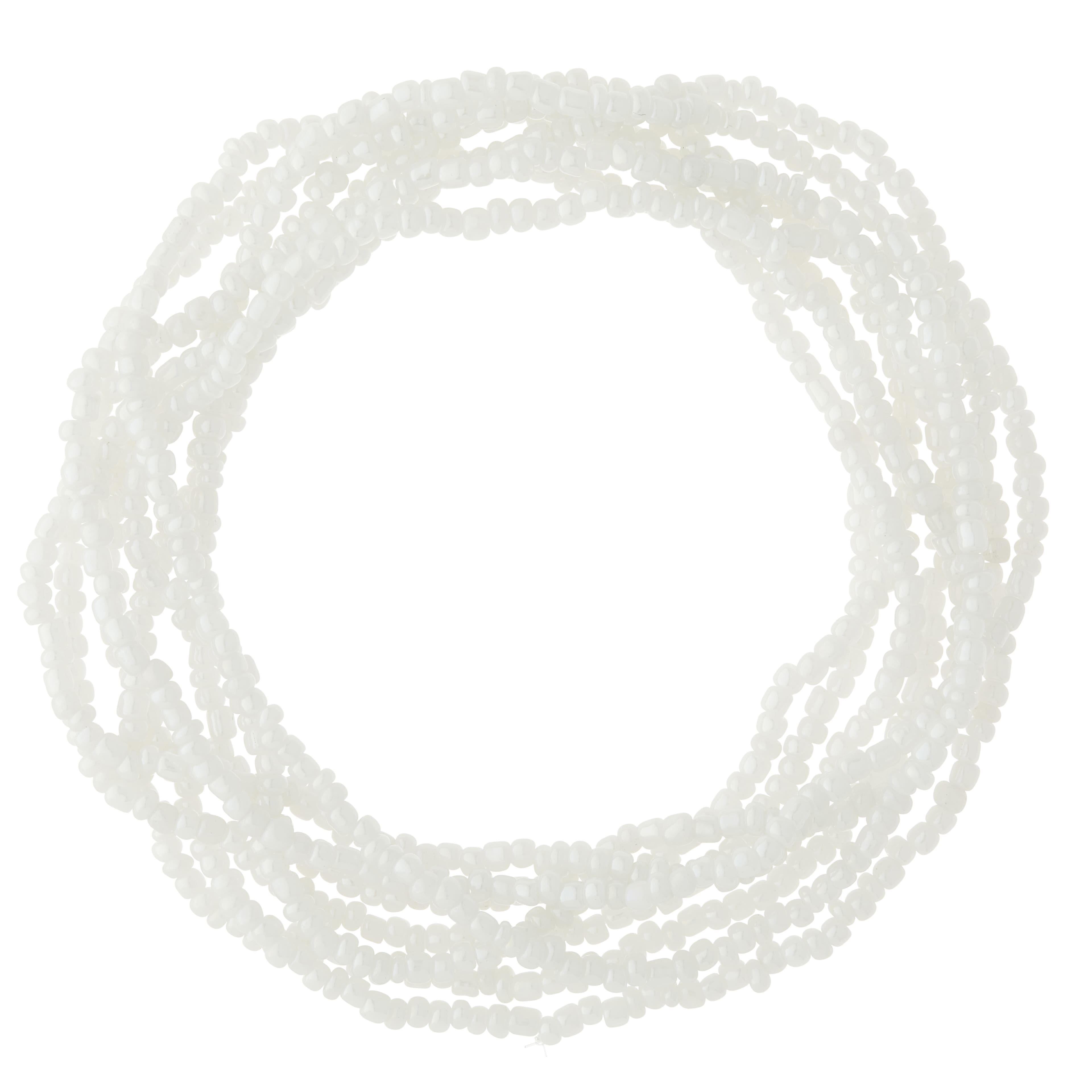12 Pack: Shiny White Glass Seed Beads, 6/0 by Bead Landing™