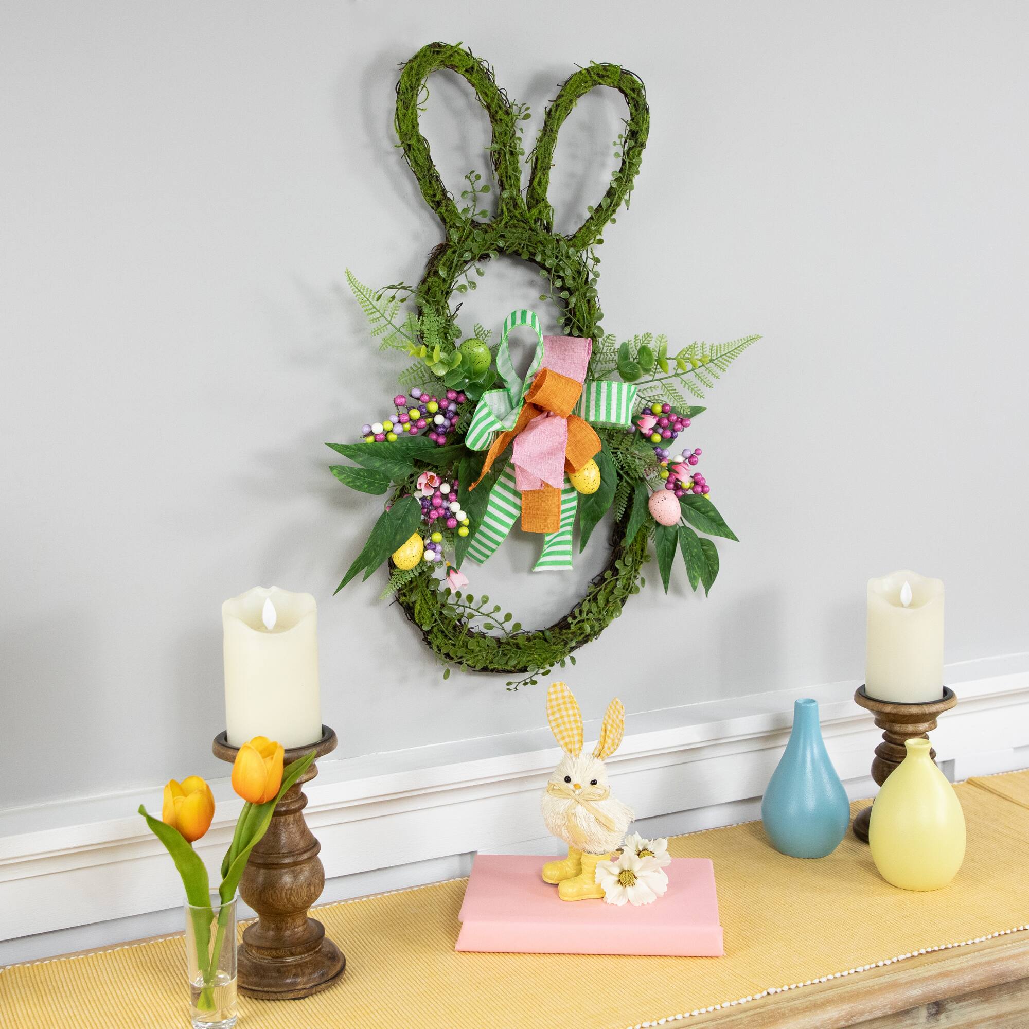 23" Twig & Vine Easter Bunny Artificial Wreath