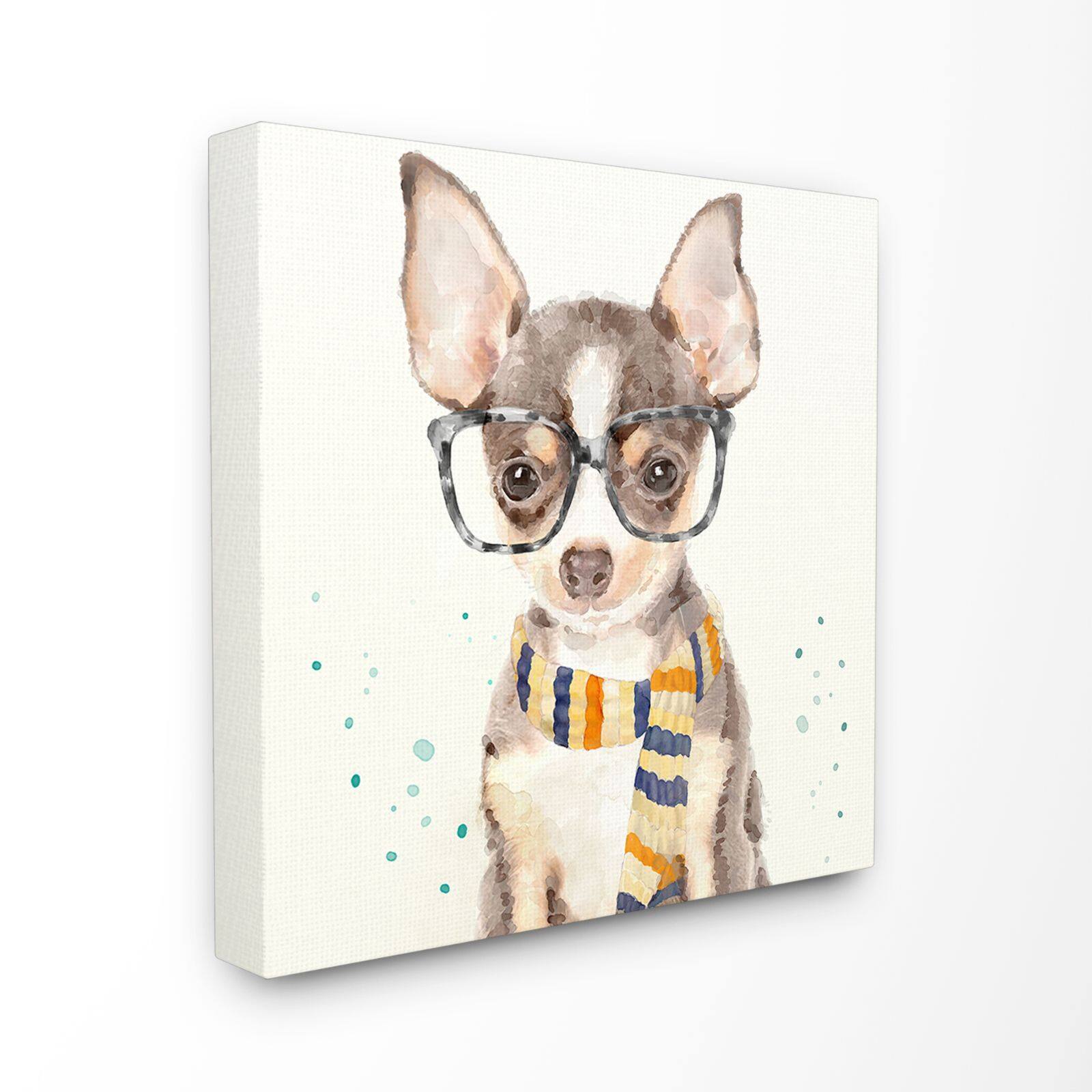 Stupell Industries Hipster Chihuahua Wall Art