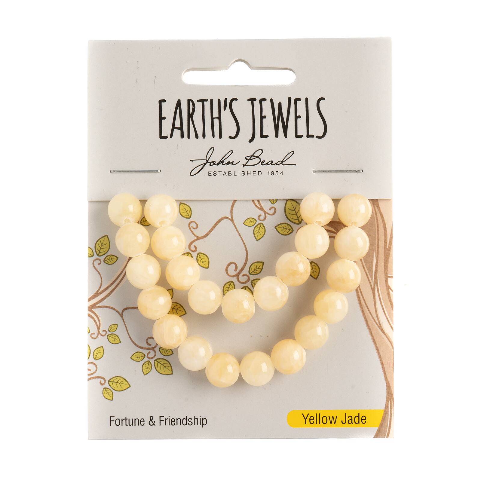 John Bead Earth's Jewels Natural Stone Round Beads, 8mm