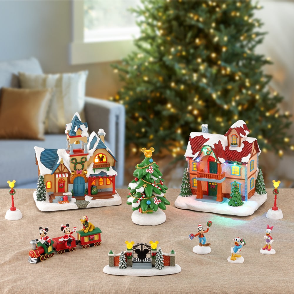 Disney&#xAE; Mickey &#x26; Friends Lighted Christmas Village, 12ct.