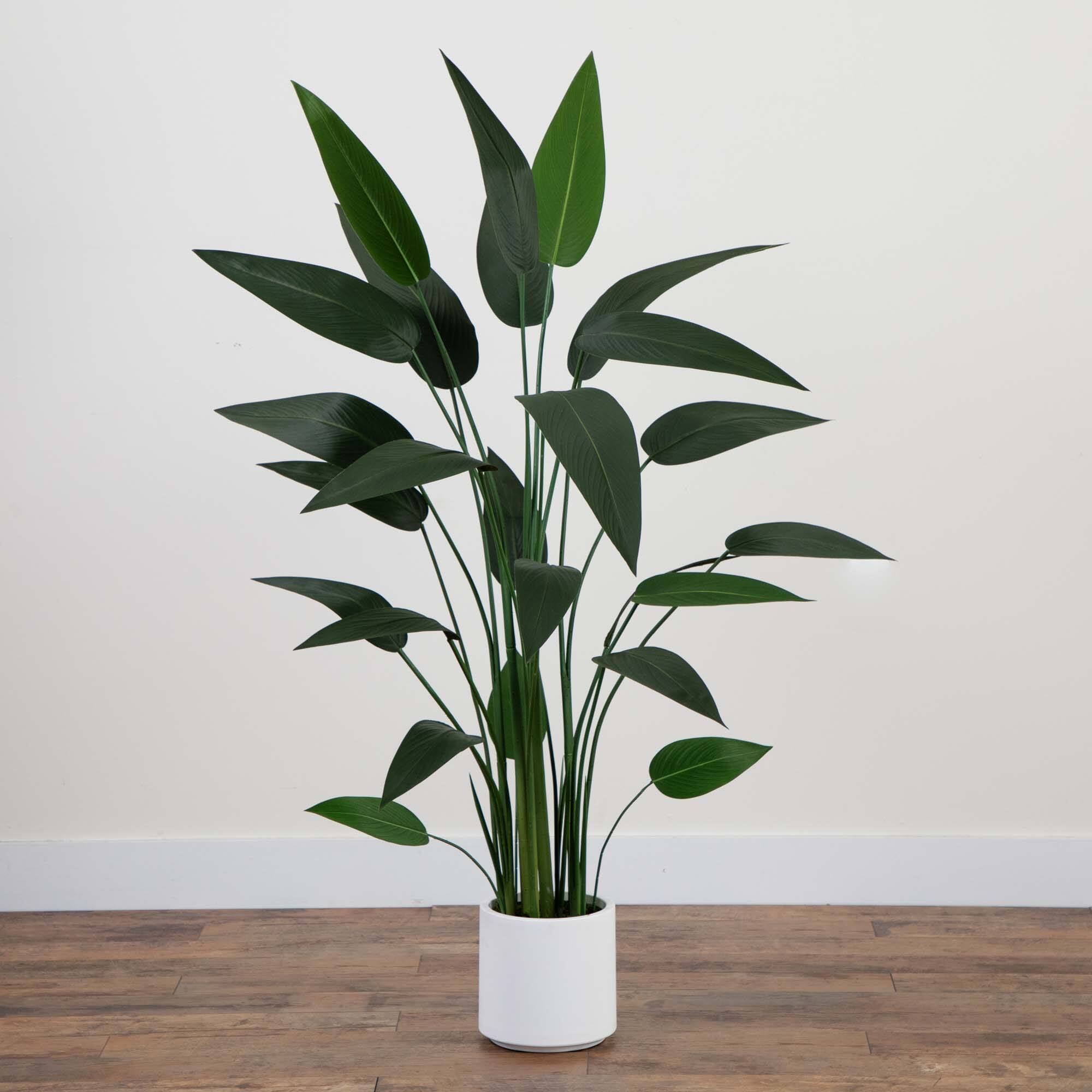 5ft. Sky Bird Tree in White Decorative Planter