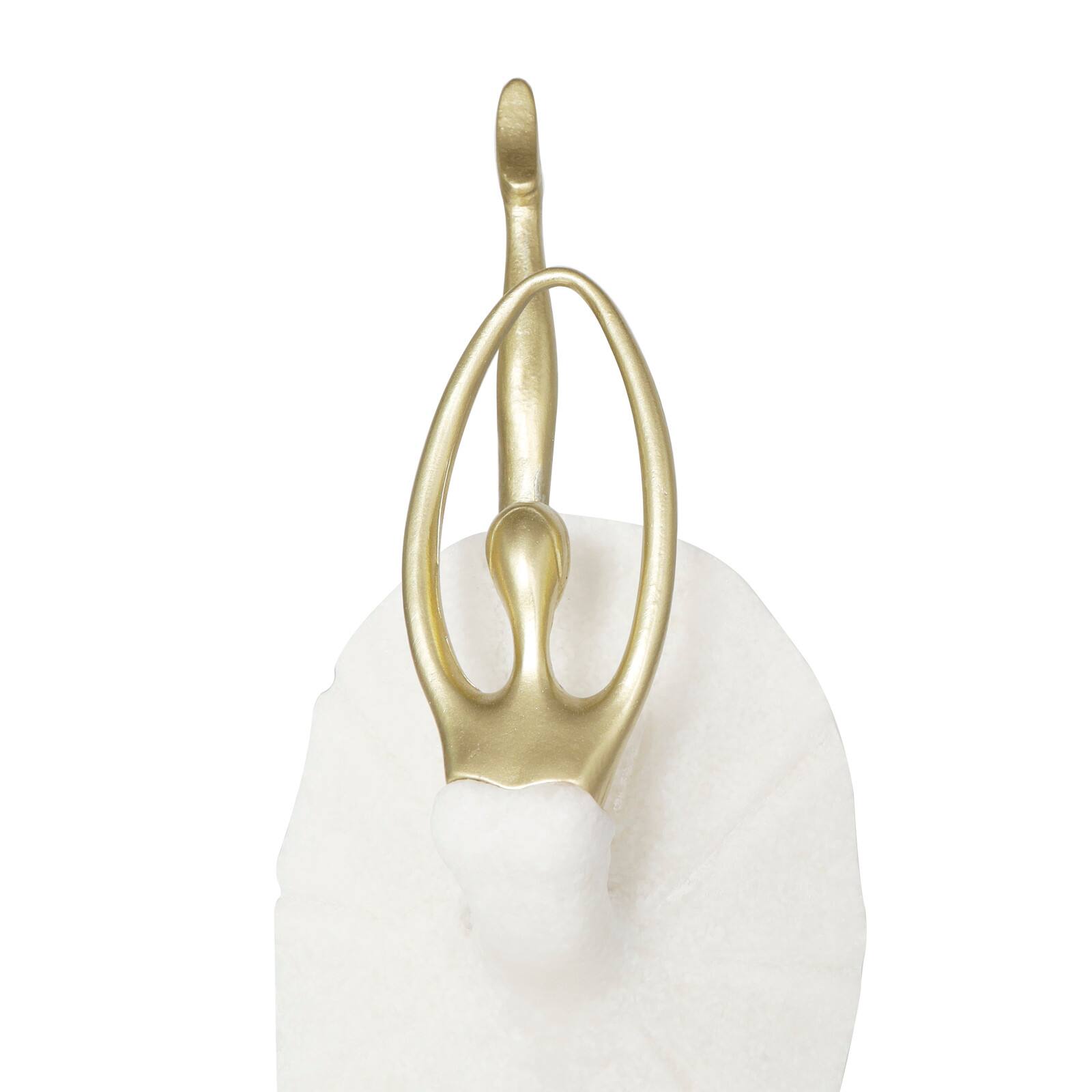 14&#x22; Cream Polystone Ballet Dancer Sculpture D&#xE9;cor