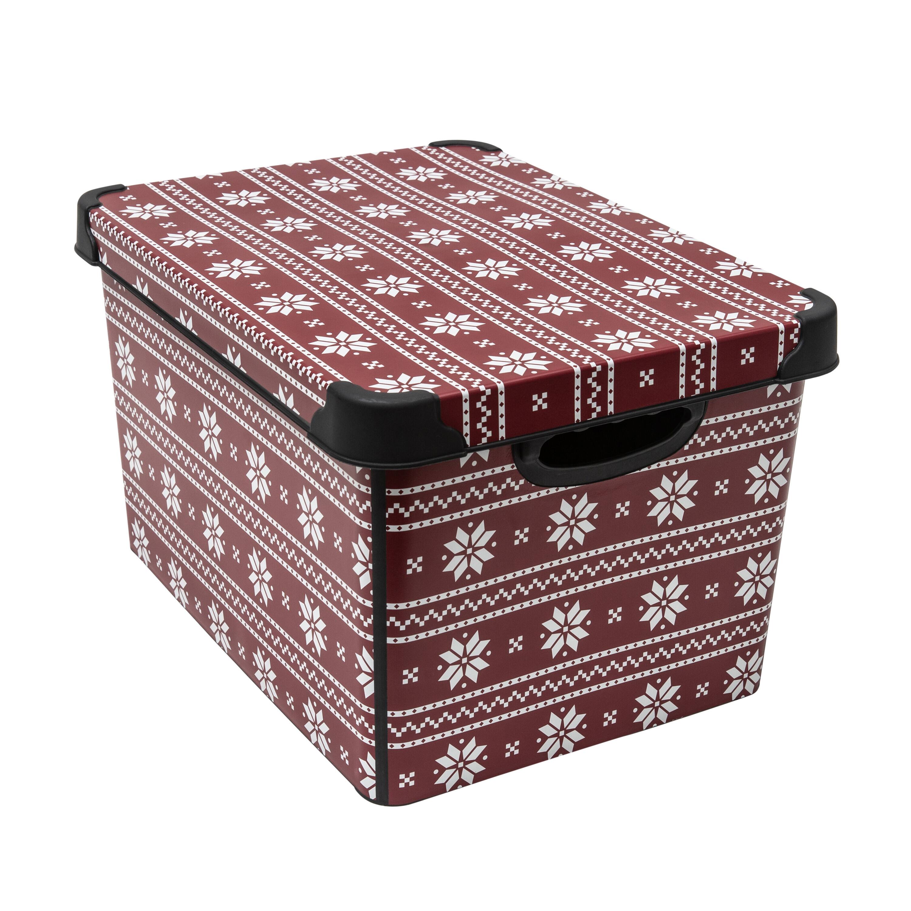 Simplify Holiday Sweater Print Storage Tote Bin