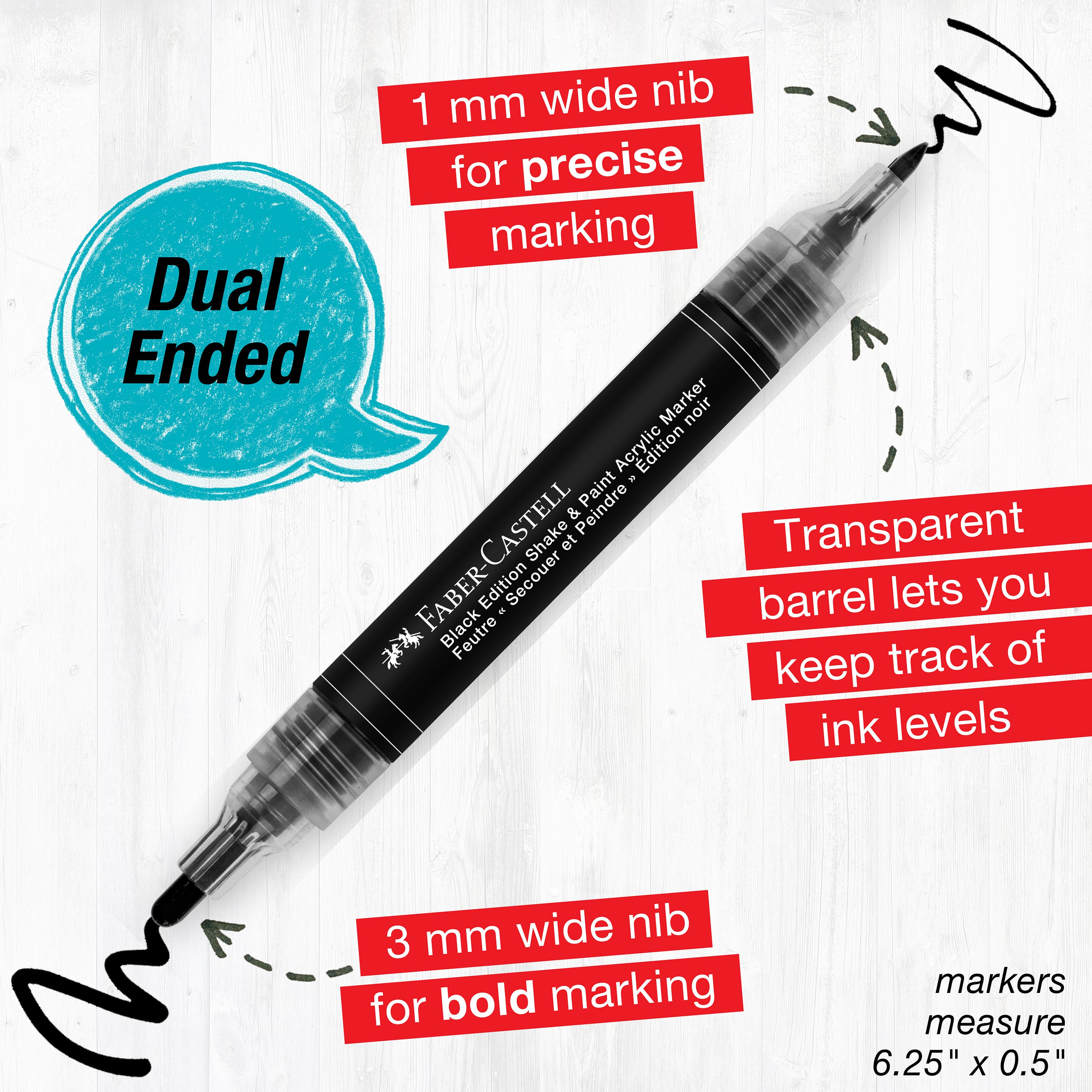 Faber-Castell® Black Edition Shake & Paint Markers Set