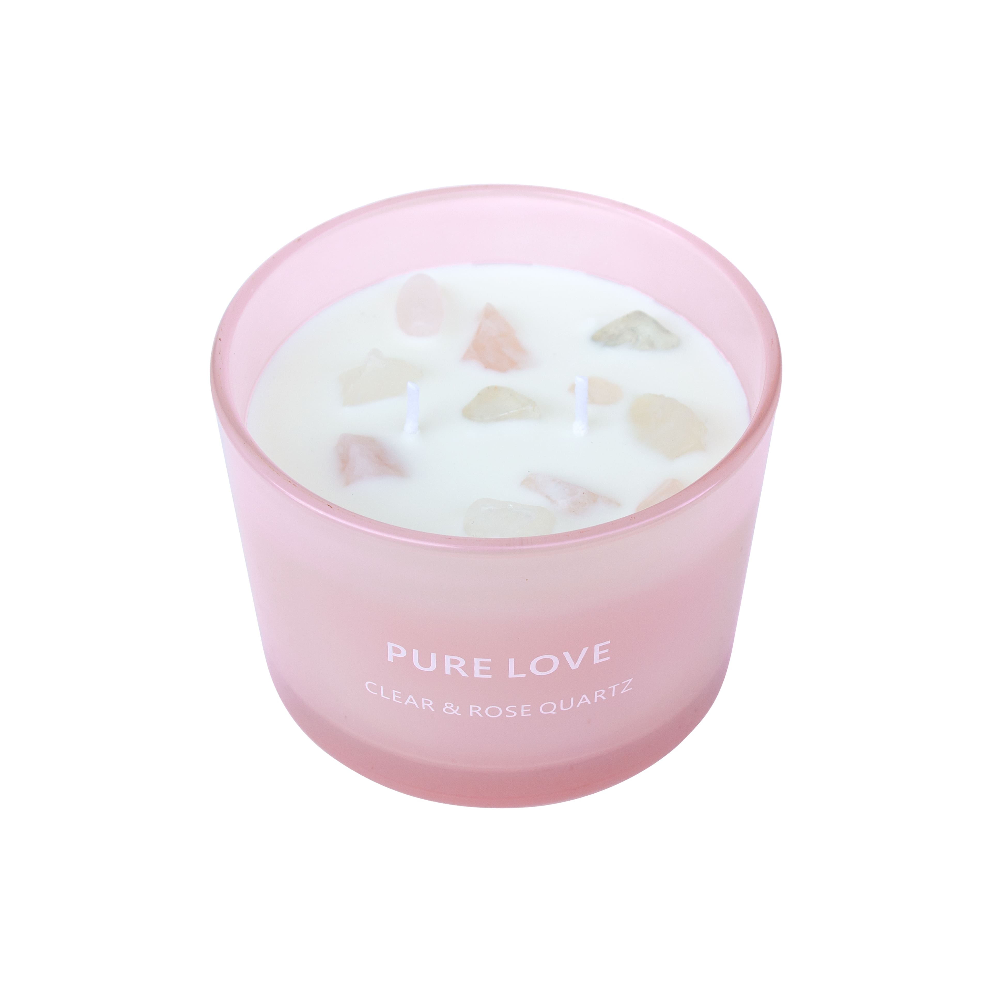 12oz. Clear Quartz &#x26; Rose Quartz Pure Love Scented Jar Candle by Ashland&#xAE;