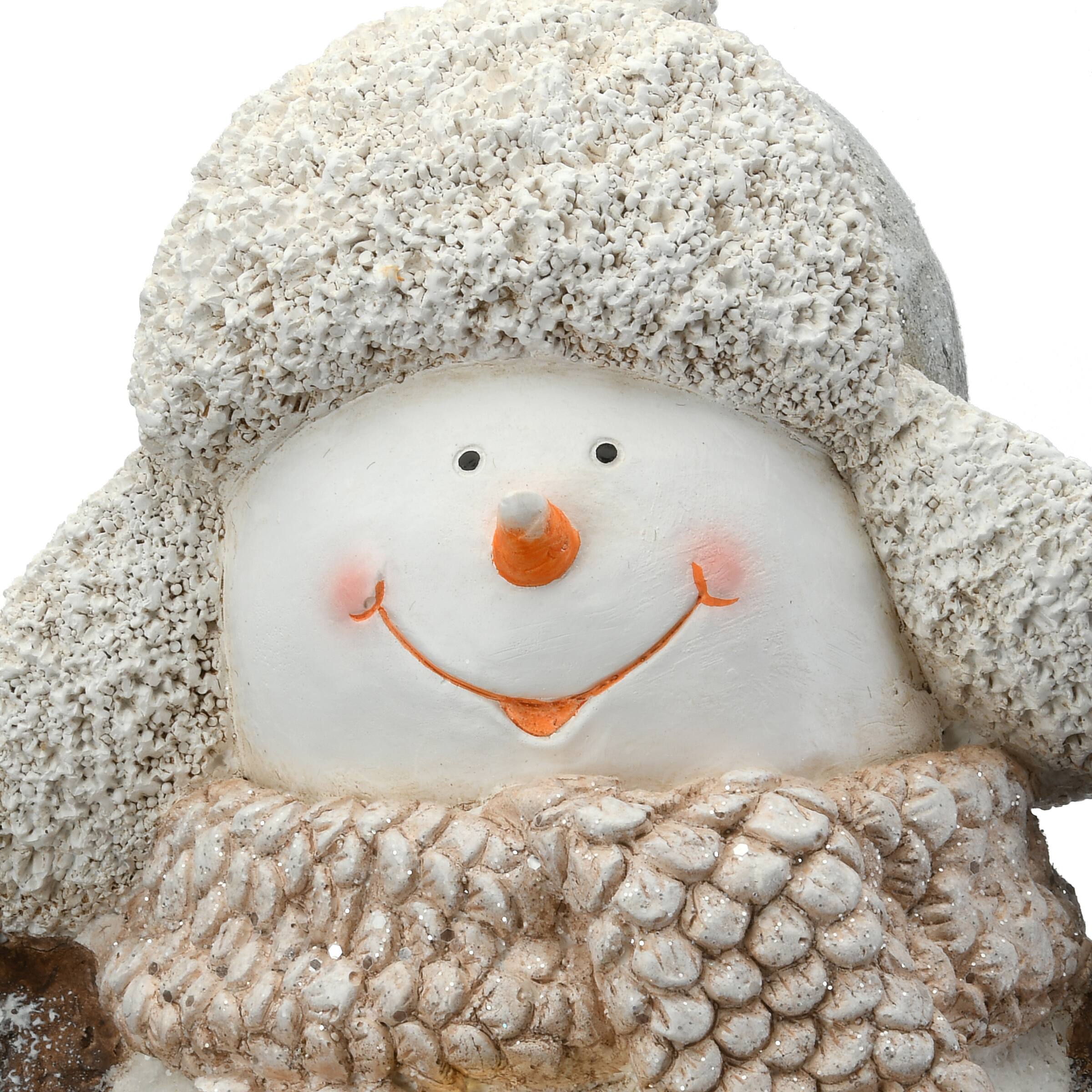 15" Snowman with Snowflake Lights