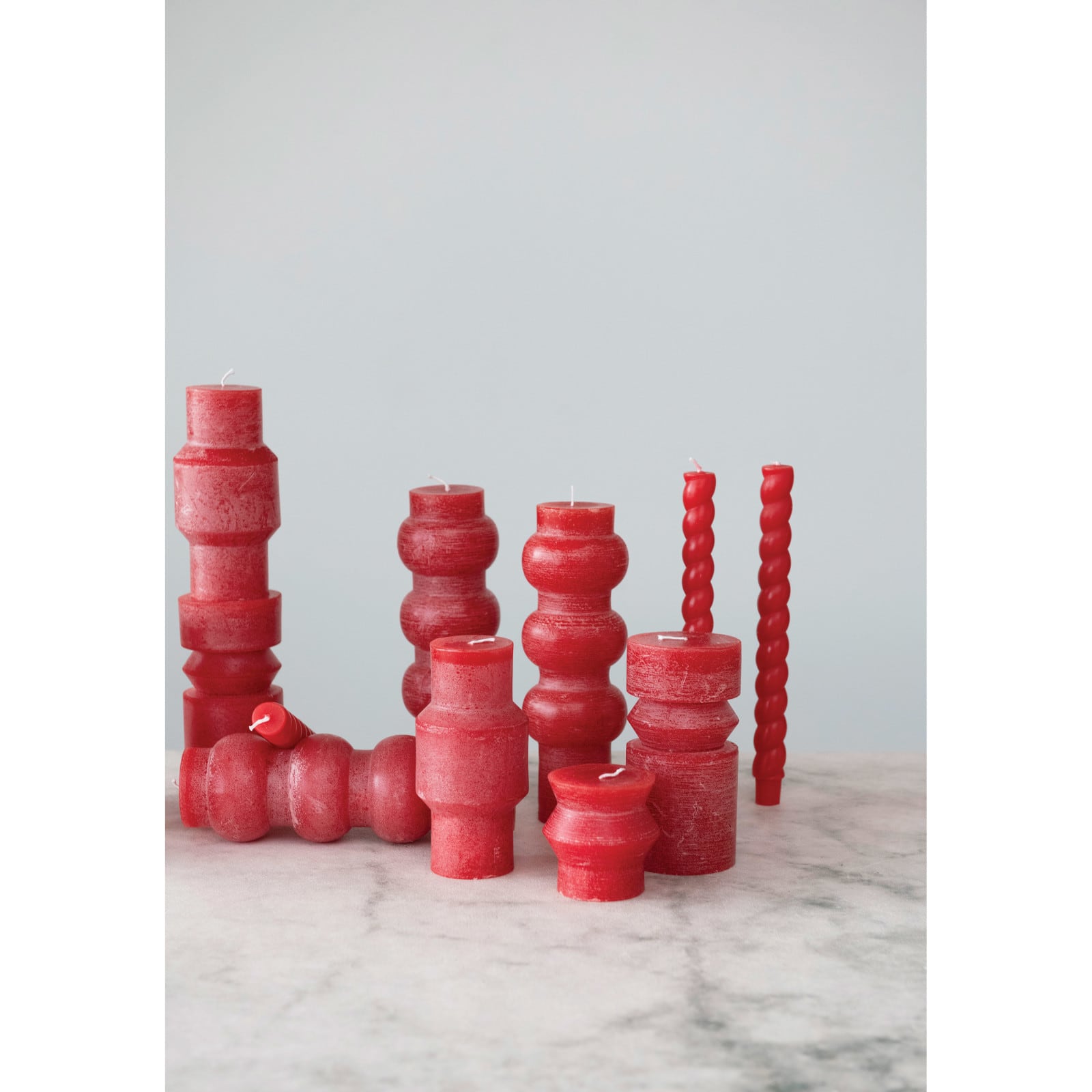 Hello Honey&#xAE; 3&#x22; Red Unscented Totem Pillar Candle