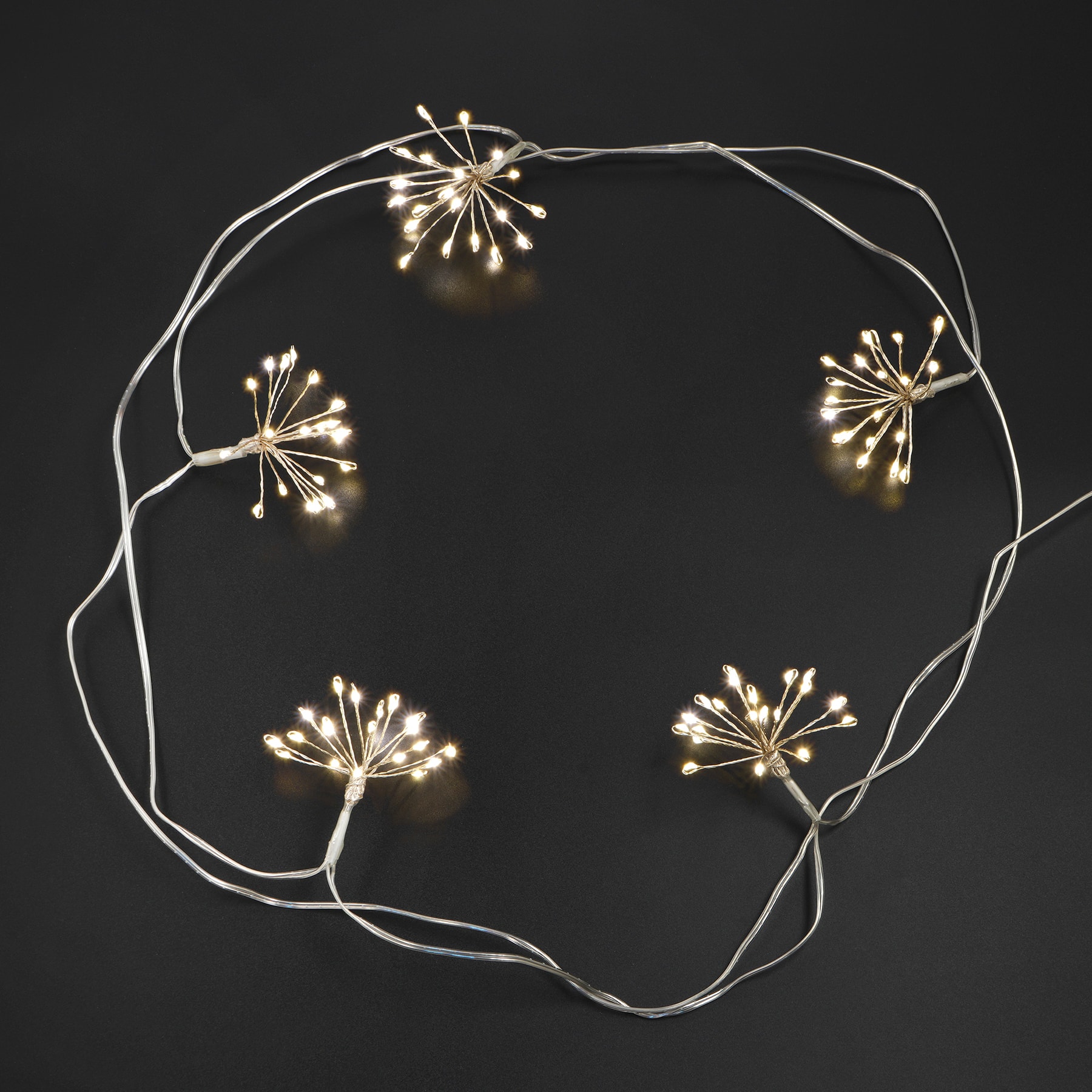 5ct. Silver Mini Starbursts with Warm White LED Lights by Ashland&#xAE;