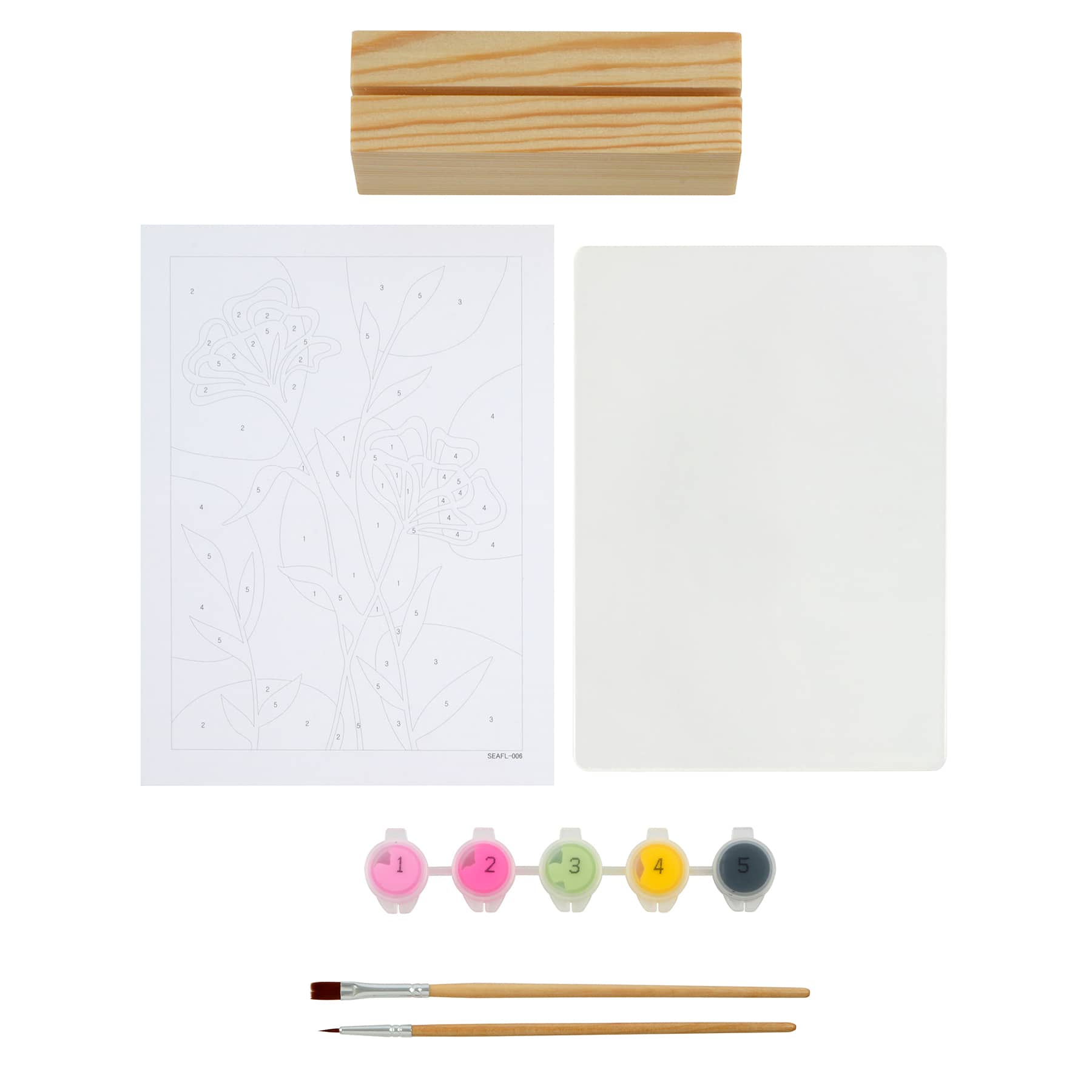 Abstract Floral Acrylic Tile Paint-by-Number Kit by Artist&#x27;s Loft&#x2122;