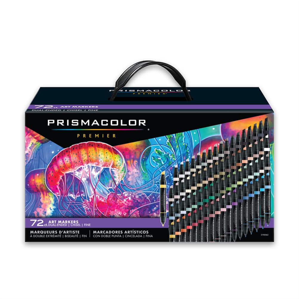 Prismacolor® Premier® Dual-Ended 72 Colour Jellyfish Box Art Marker Set