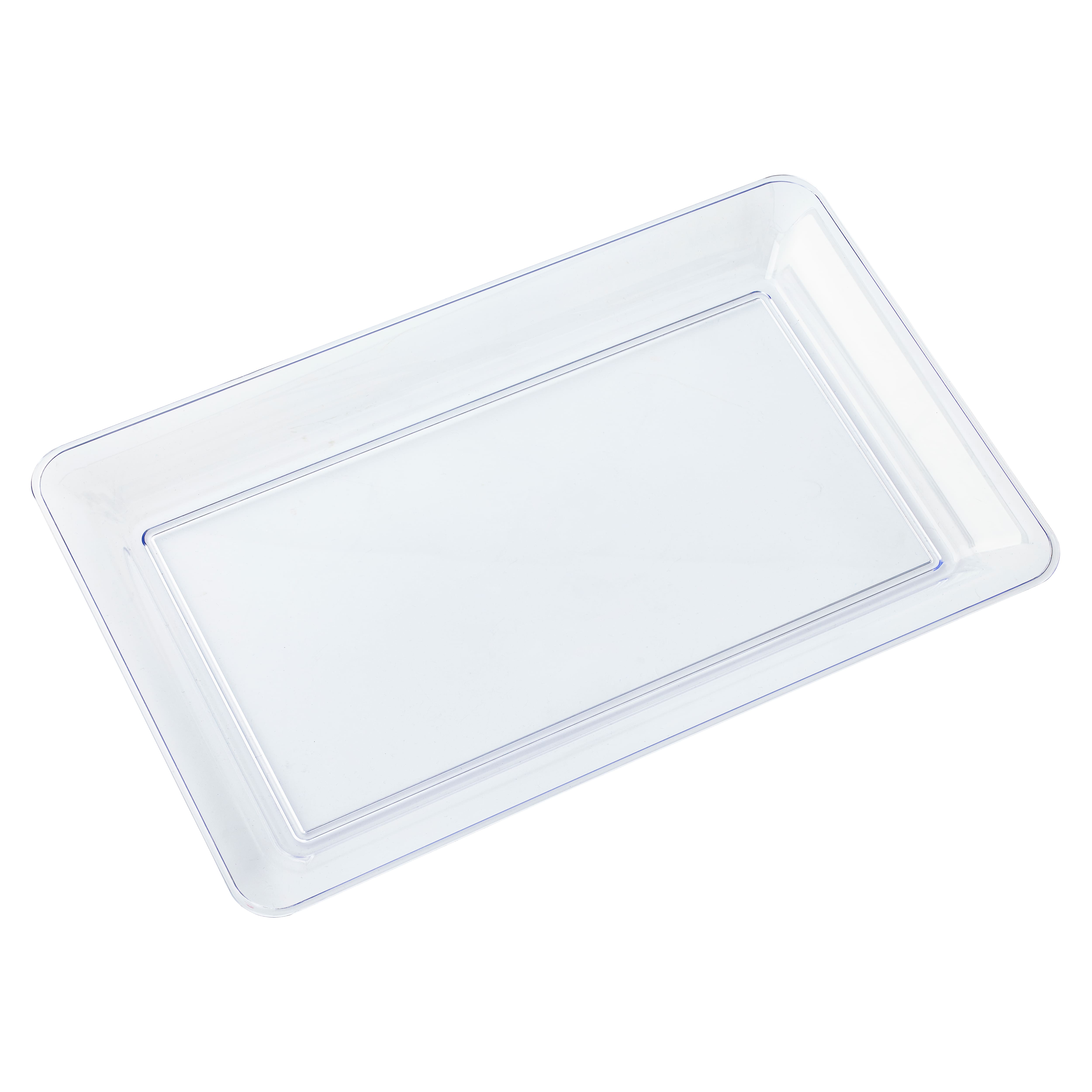 6 Pack: 18&#x22; Clear Rectangle Tray by Celebrate It&#x2122;