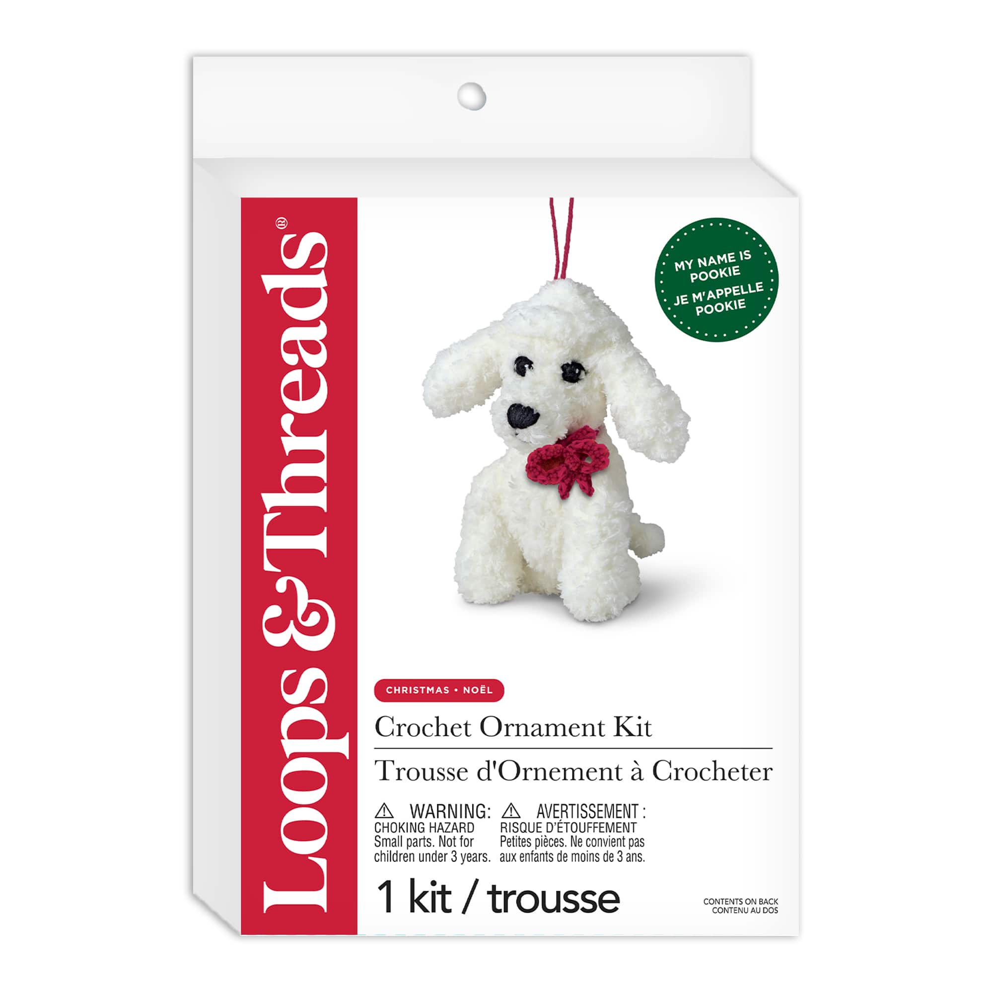 Intermediate White Dog Amigurumi Crochet Ornament Kit by Loops &#x26; Threads&#xAE;