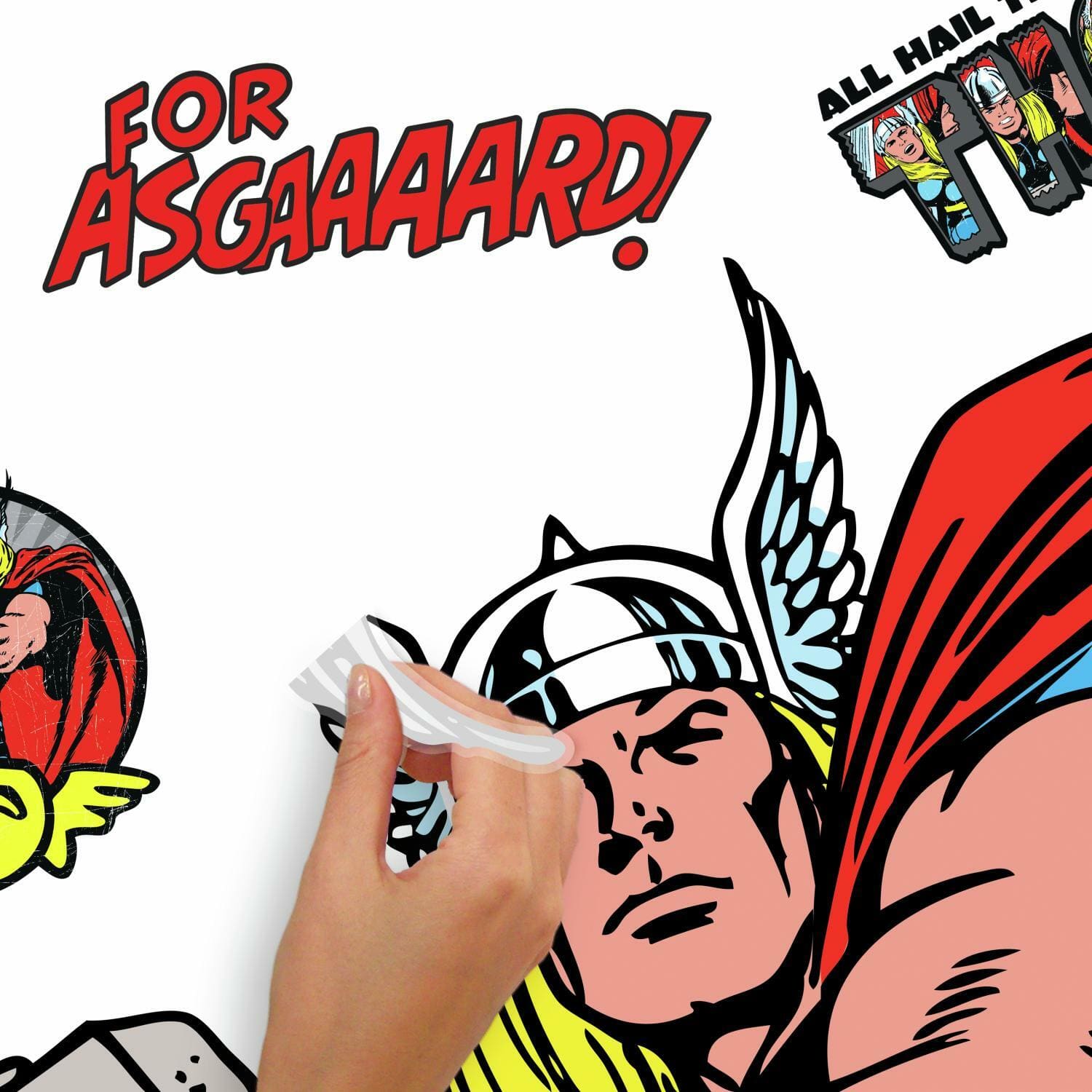 RoomMates Marvel Classic Thor Comic Peel &#x26; Stick Giant Wall Decal