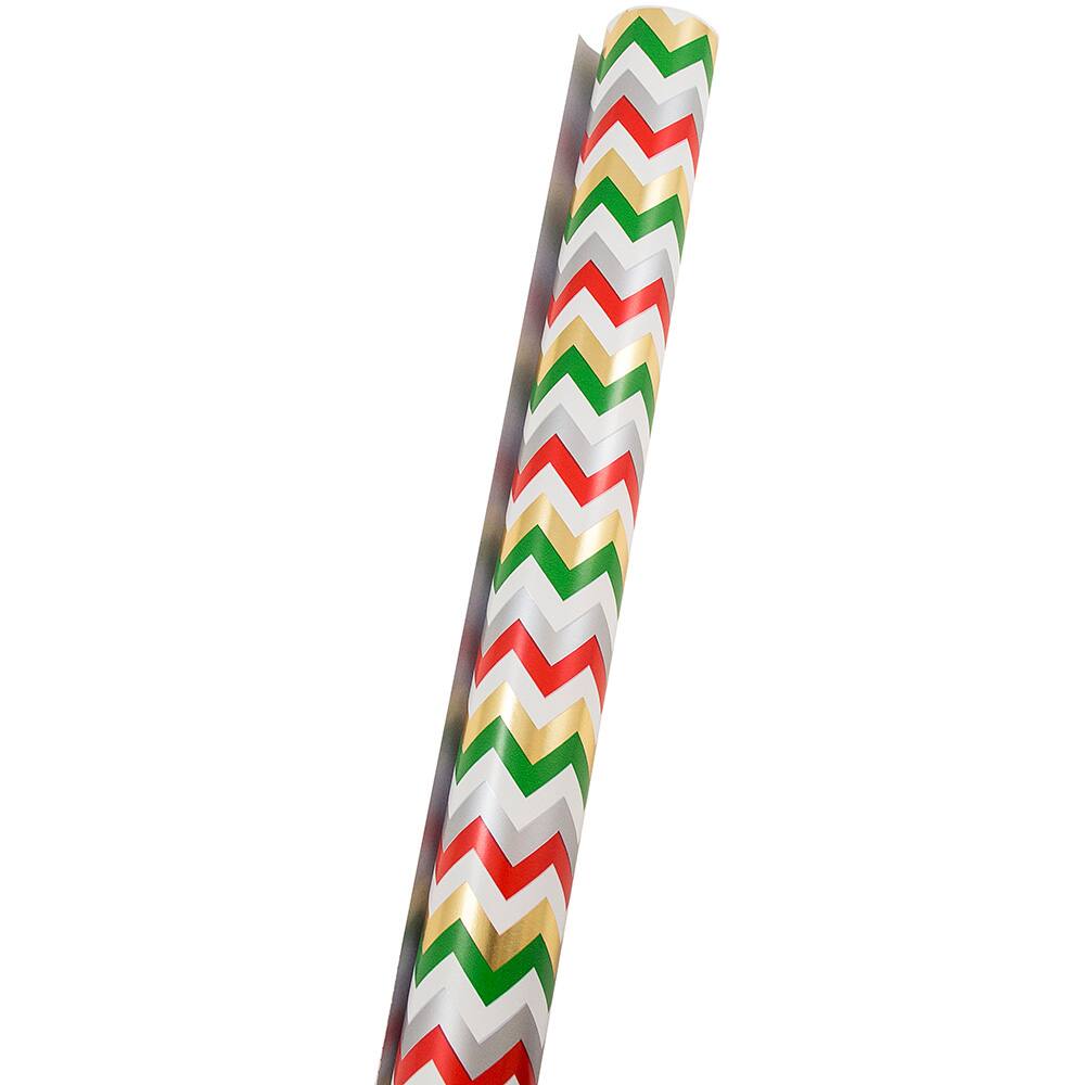 JAM Paper Colorful Chevron Stripes Gift Wrap