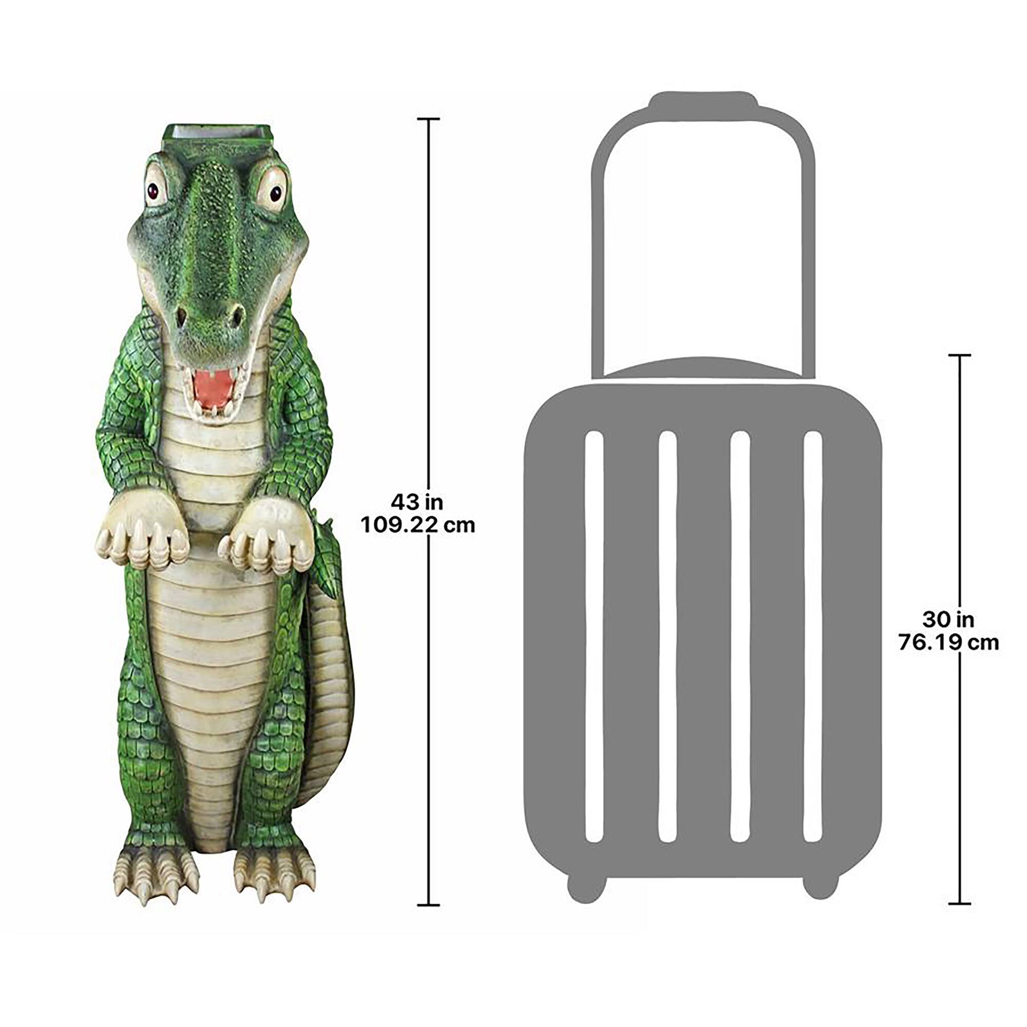 Design Toscano 43&#x22; Postal Gator Mail Post Sleeve Statue