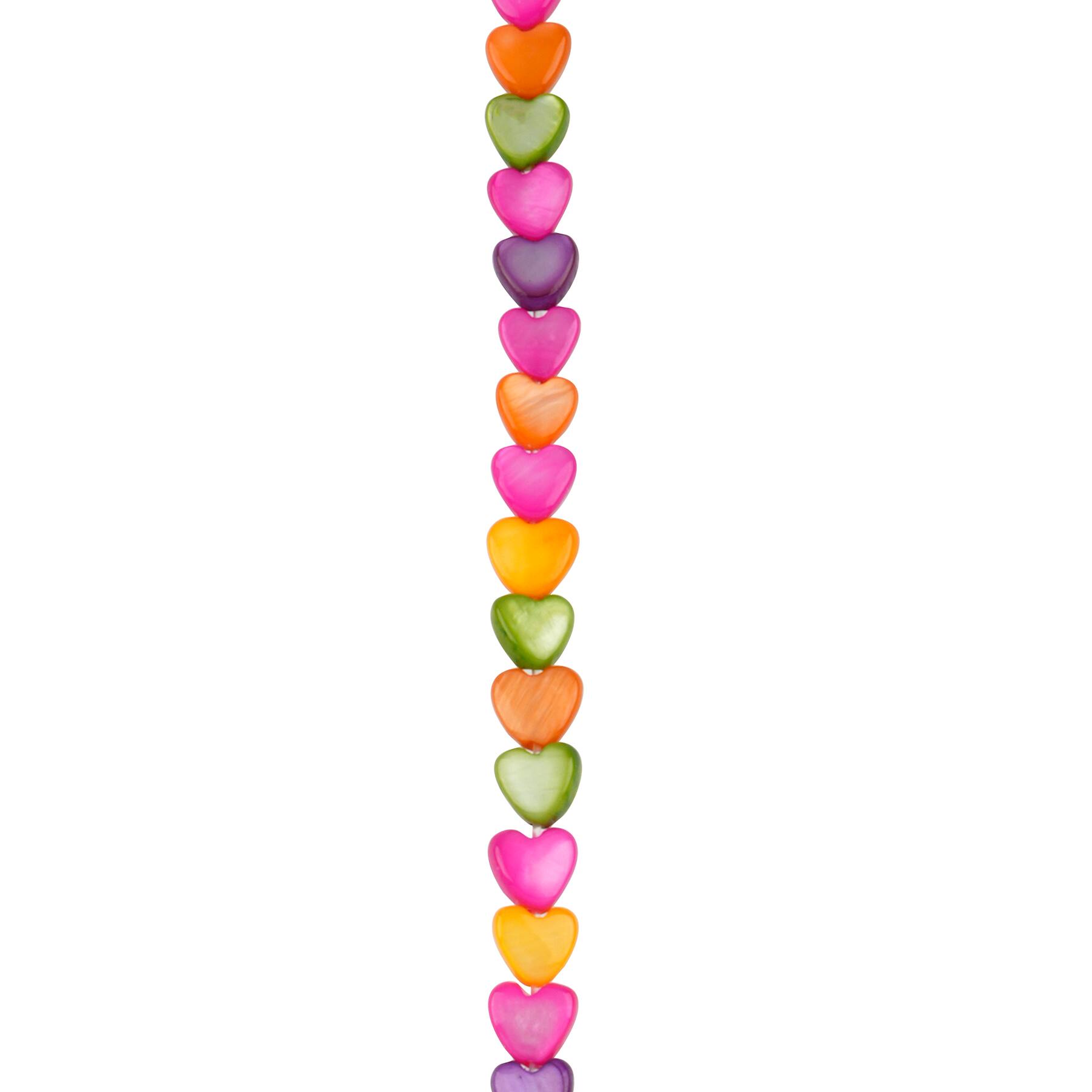 Dyed Shell Heart Beads by Bead Landing™