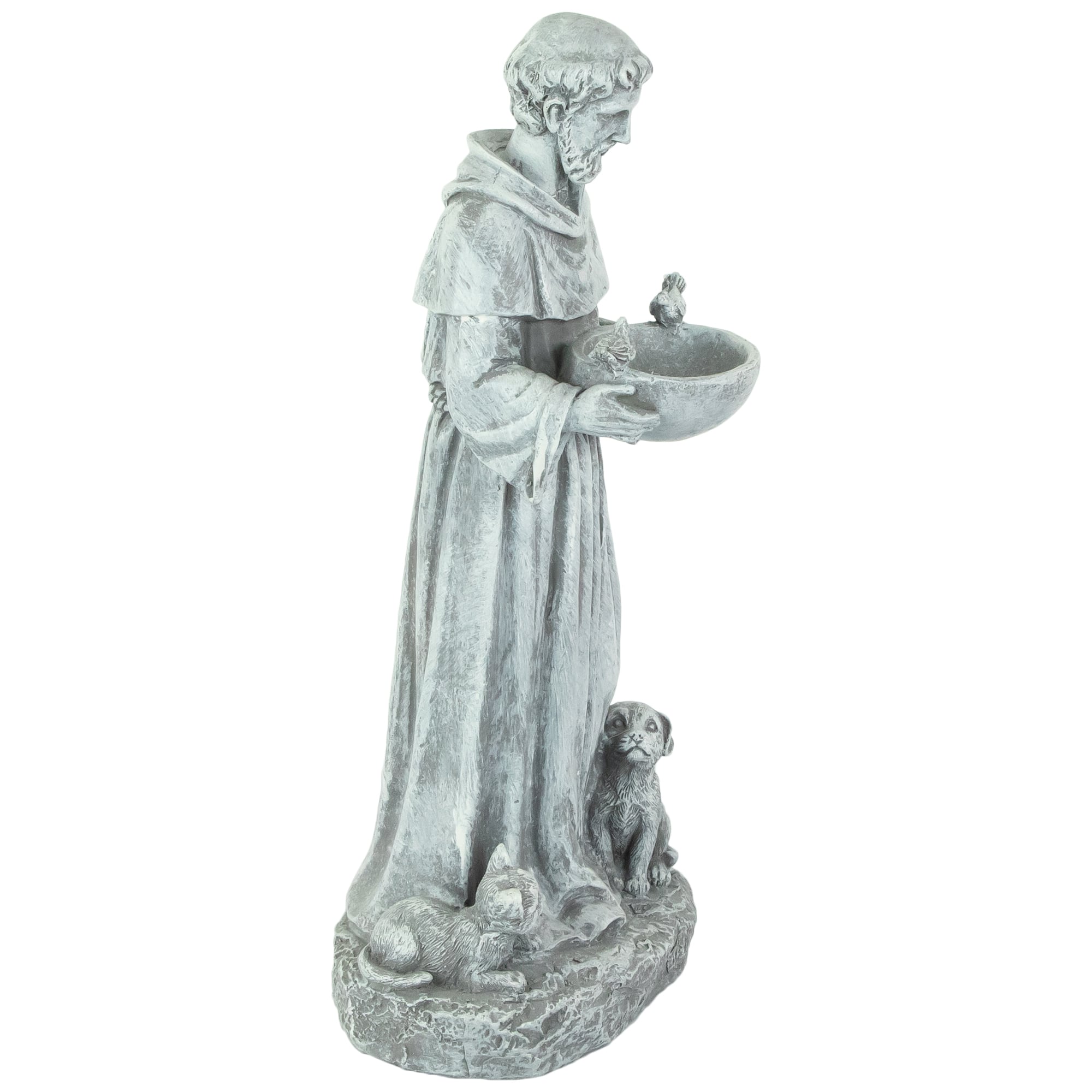 15.5&#x22; St. Francis Outdoor Bird Feeder Garden Statue