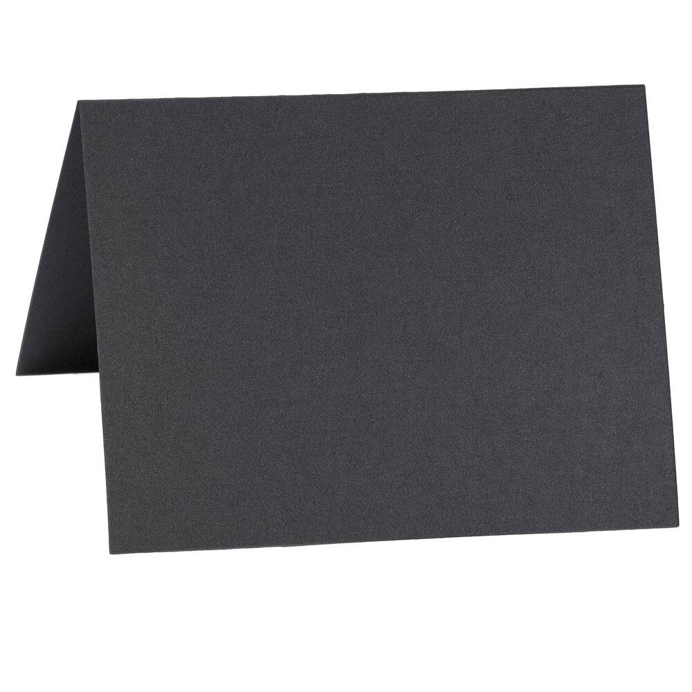 JAM Paper 5&#x22; x 7&#x22; Metallic Anthracite Black Stardream Foldover Cards, 50ct.