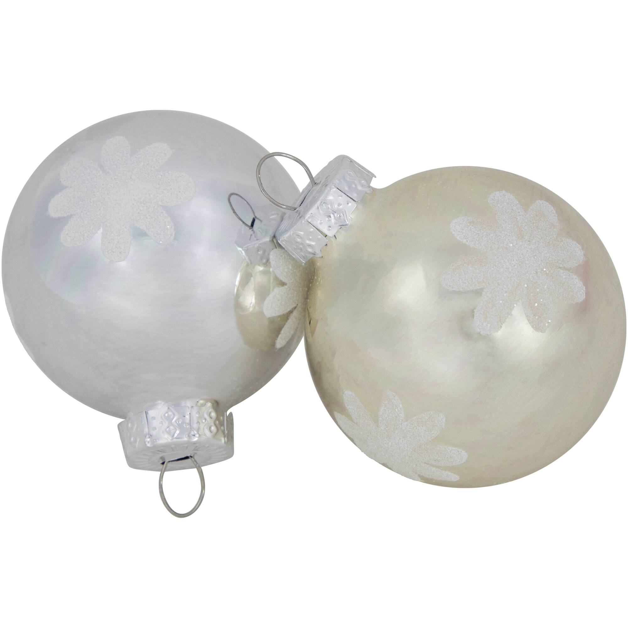 12ct. 2&#x22; Multicolor Vintage Design Glass Ball Ornaments