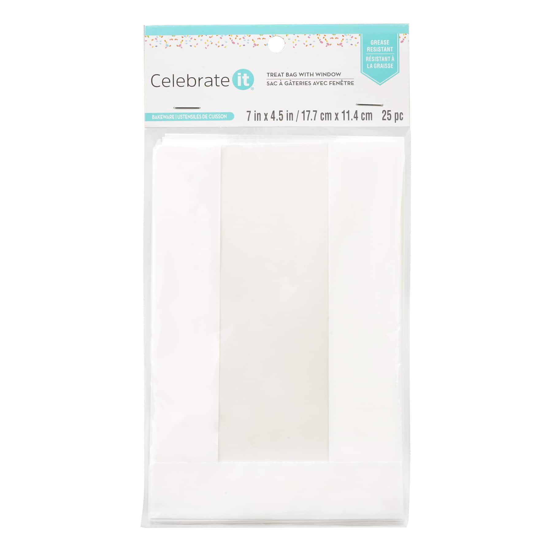 White Grease-Resistant Window Treat Bags by Celebrate It®, 25ct.