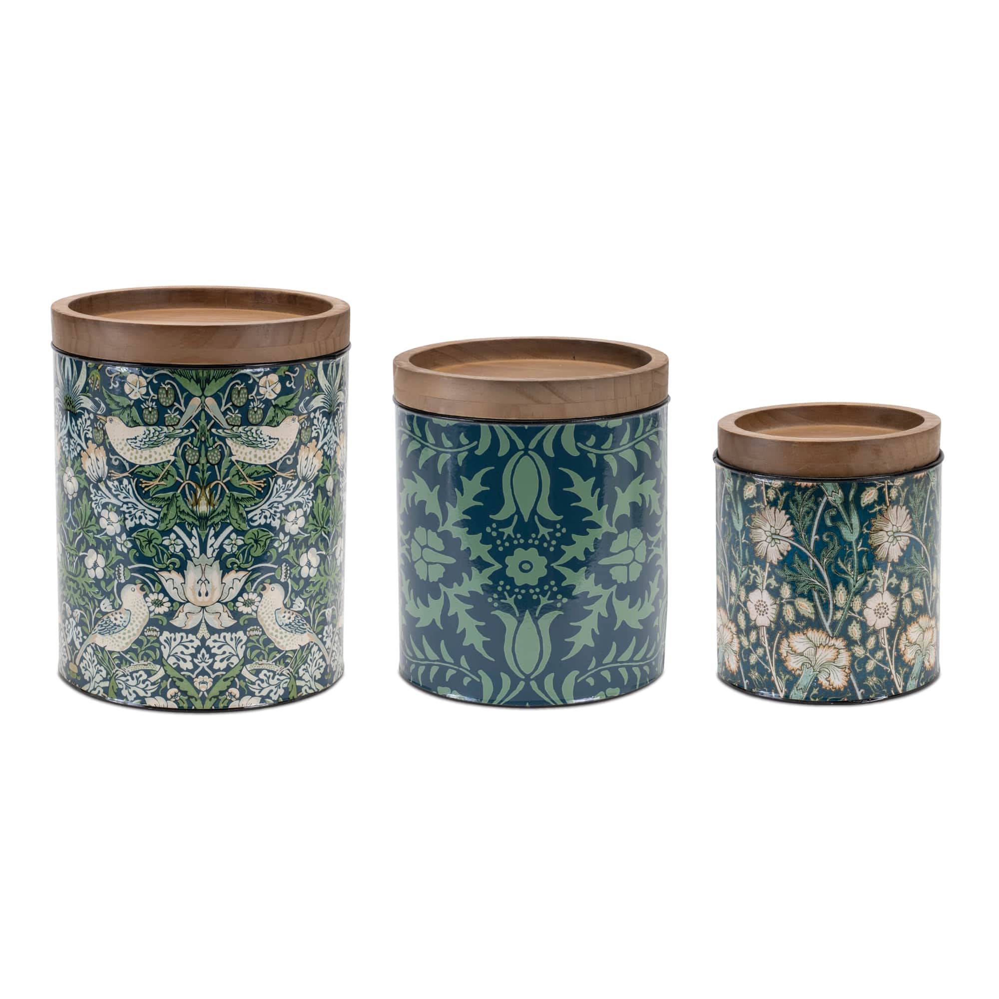 Round William Morris Canister Set