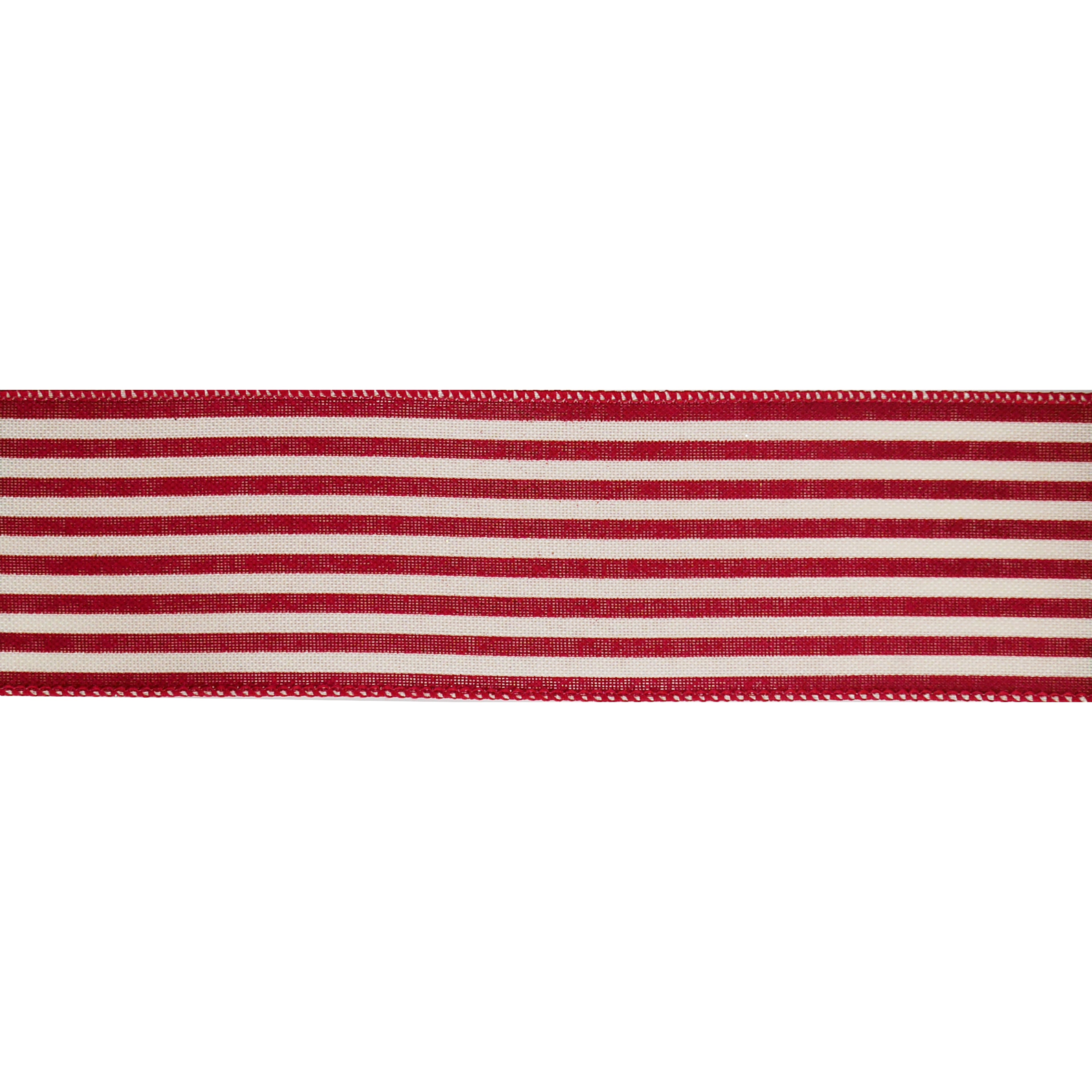 2.5&#x22; x 80ft. Red Ticking Wired Jumbo Ribbon by Celebrate It&#xAE;