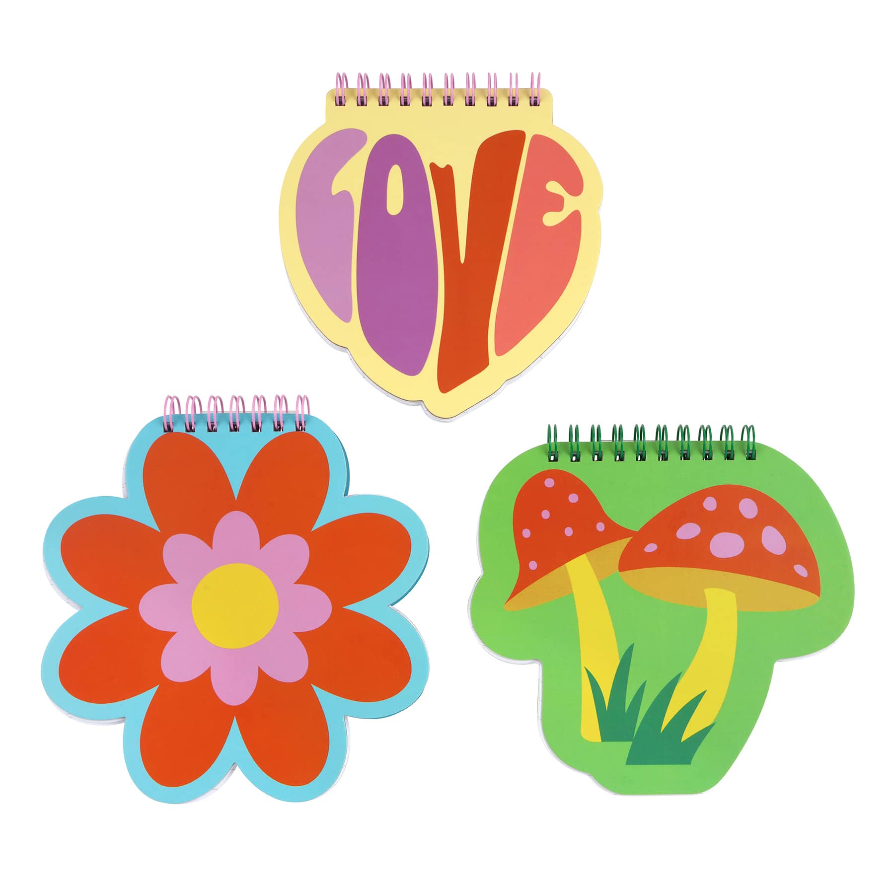 Assorted Retro Shaped Spiral Notepad, 1pc. by Fab Finds