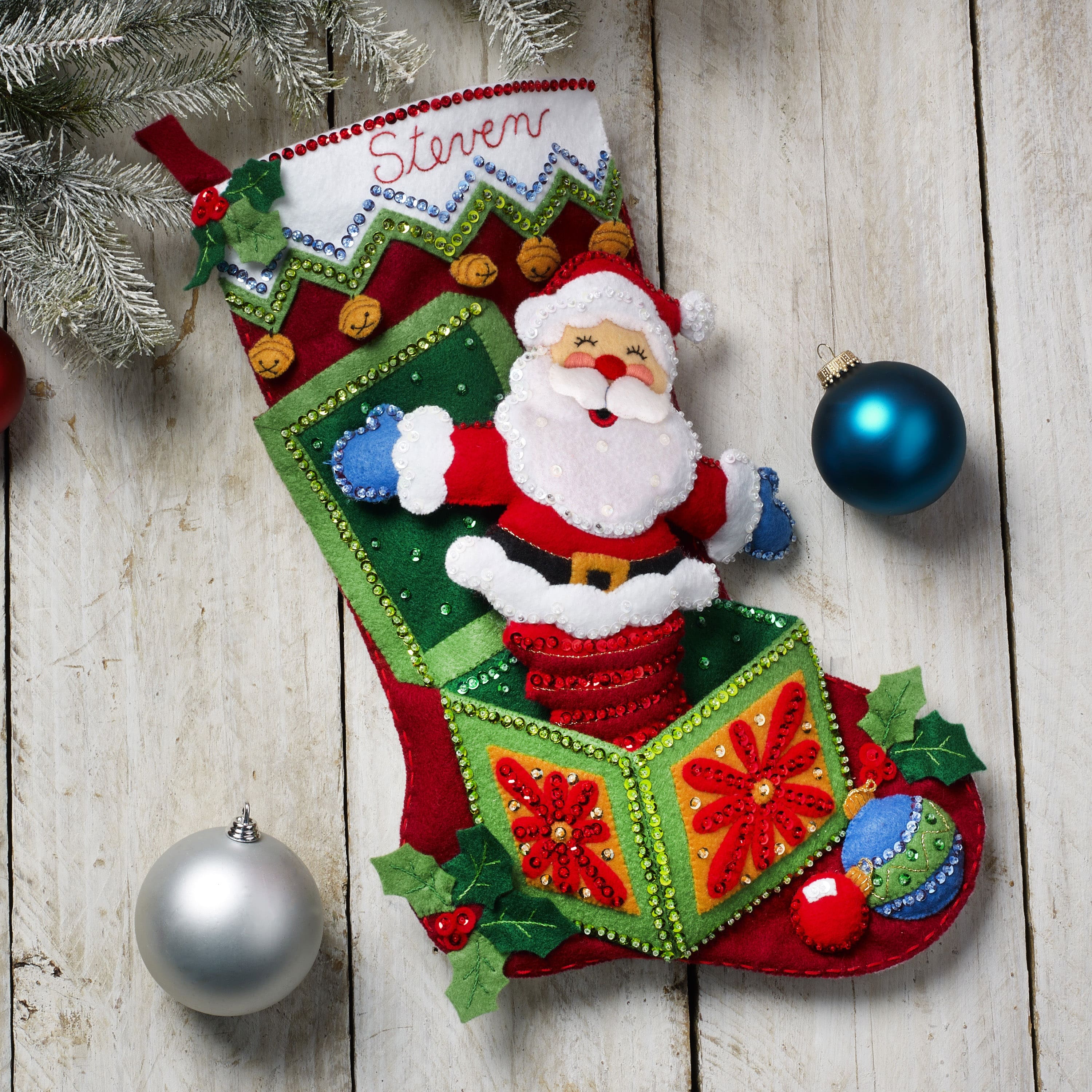 Design Works choice felt Christmas stocking kits see pictures and